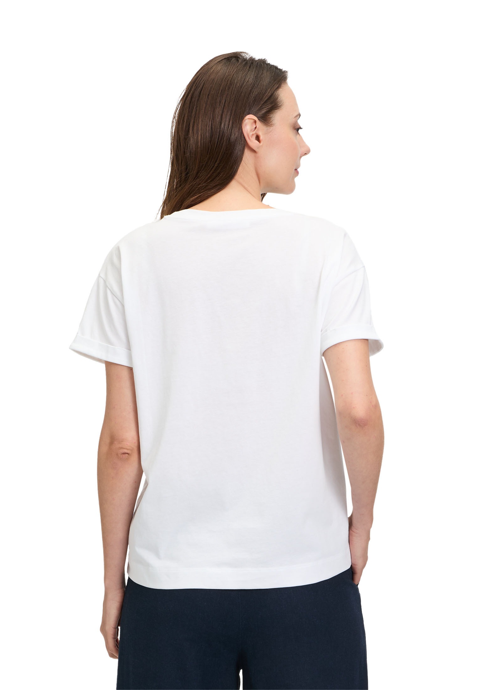 Betty&Co Kurzarmshirt »Betty & Co Casual-Shirt mit Stickerei«, (1 tlg.), Strass