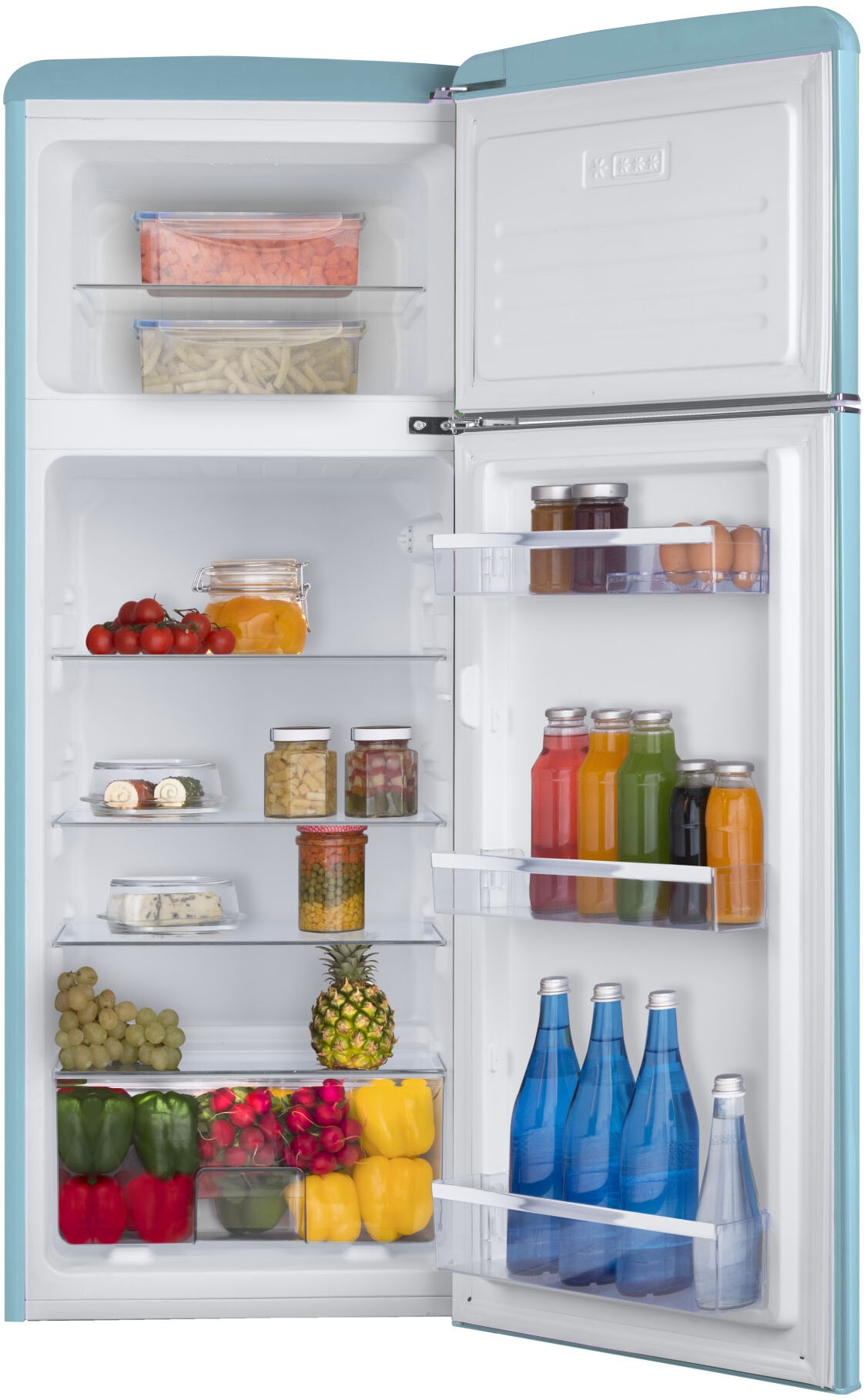 Amica Kühl-/Gefrierkombination "DTR 374 190 T" 144 cm hoch 55 cm breit günstig online kaufen