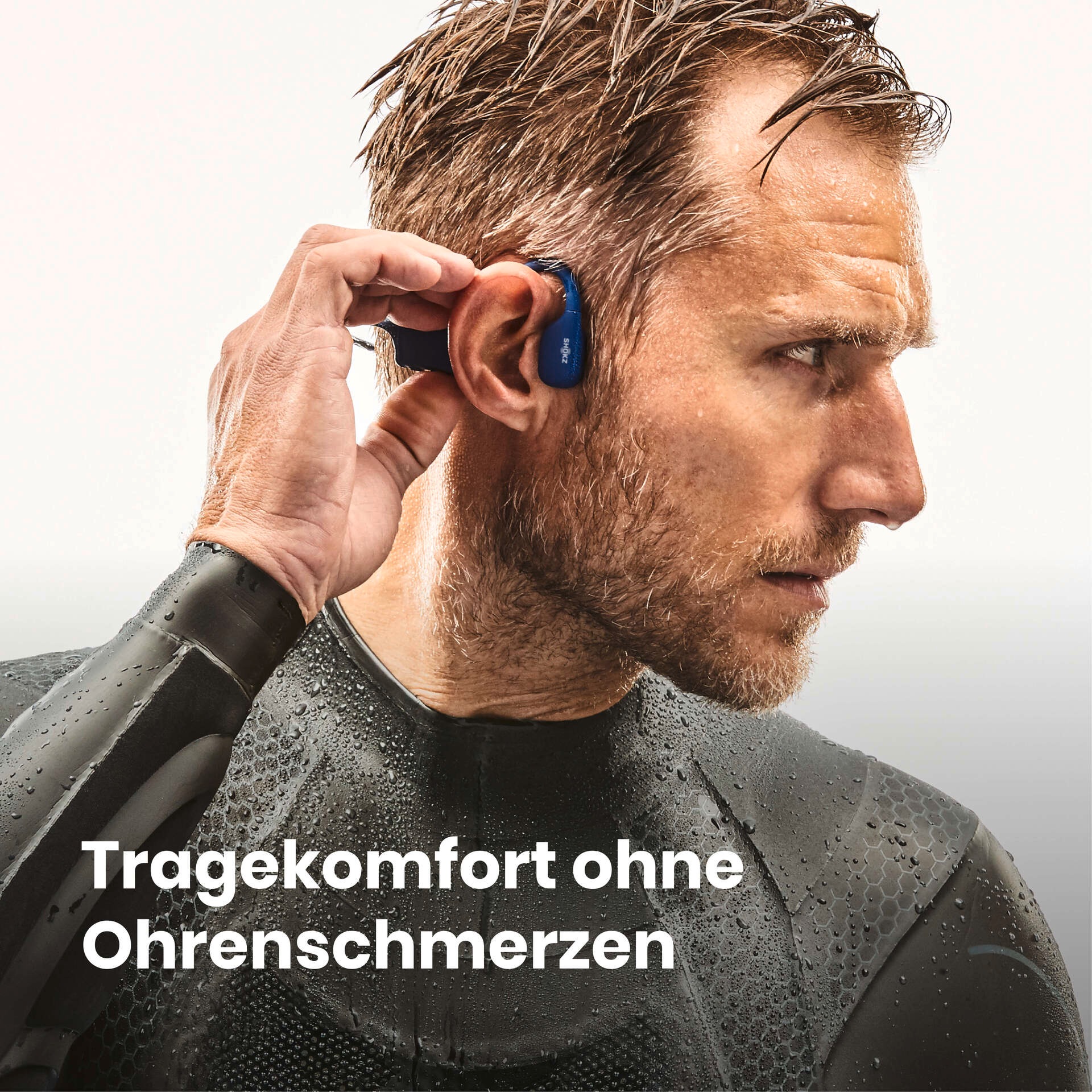 Shokz Open-Ear-Kopfhörer »OpenSwim + Cooling Towel«, integrierter MP3-Player und 4 GB Speicher