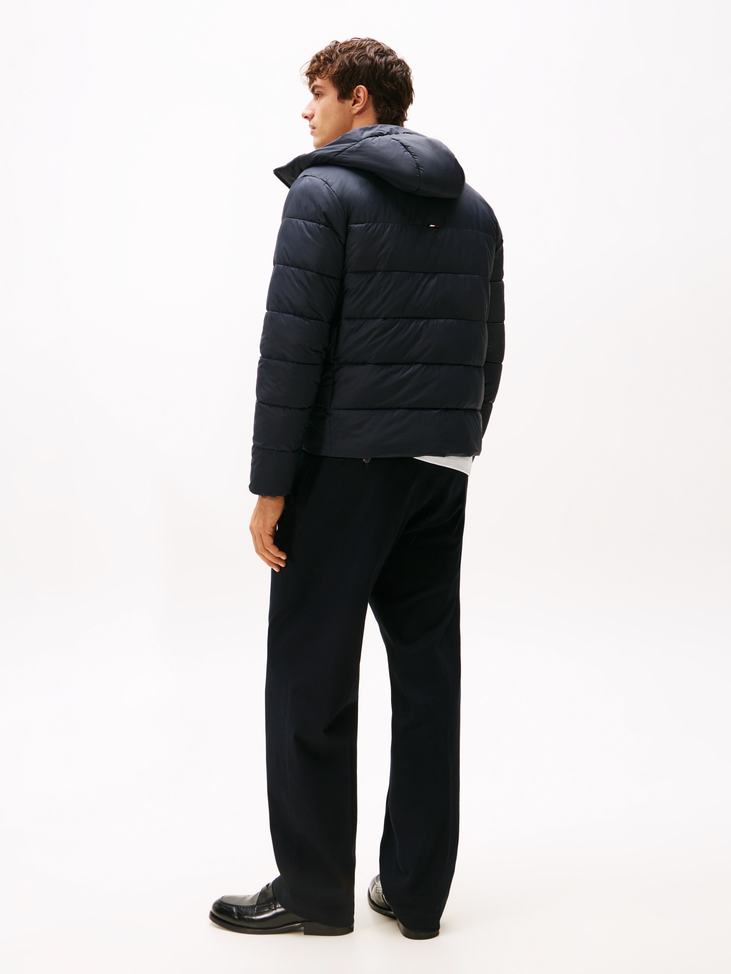 Tommy Hilfiger Steppjacke »MID WEIGHT HOODED JACKET«, mit Kapuze, Winterjacke, Übergangsjacke