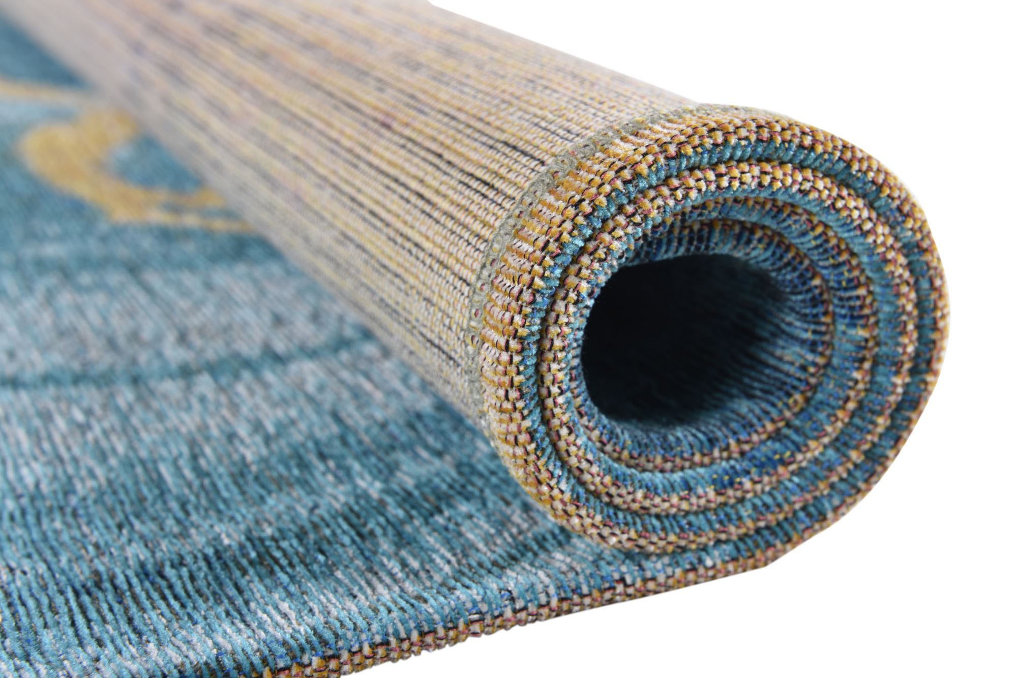 Gino Falcone Cosima-110 Flatweave Rug Turquoise 190x280cm 3