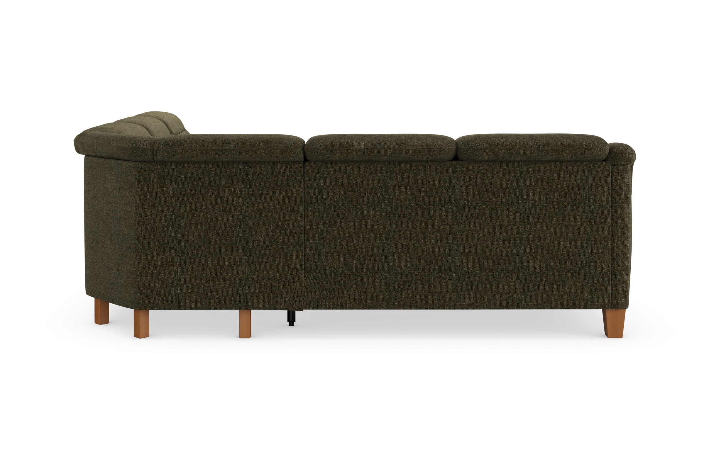 Ecksofa HOME AFFAIRE "Caldera L-Form", grün (khaki), B:270cm T:250cm, 100% Polyester, Sofas, Ecksofa, Federkern, wahlweise mit Kopfteilverstellung, Bettfunktion, Bettkasten 9