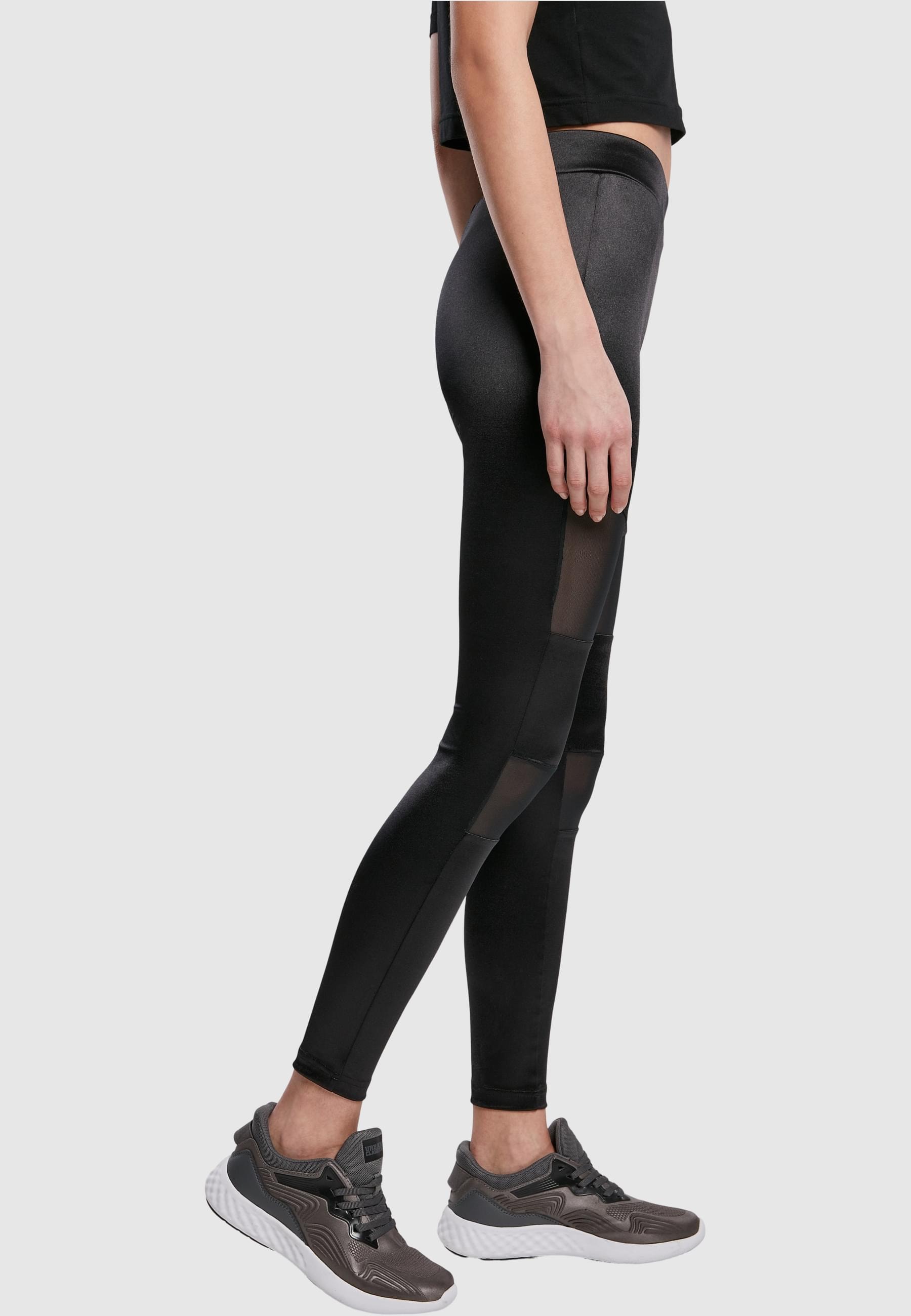 URBAN CLASSICS Leggings »Urban Classics Damen Ladies Shiny Tech Mesh Leggings«, (1 tlg.)