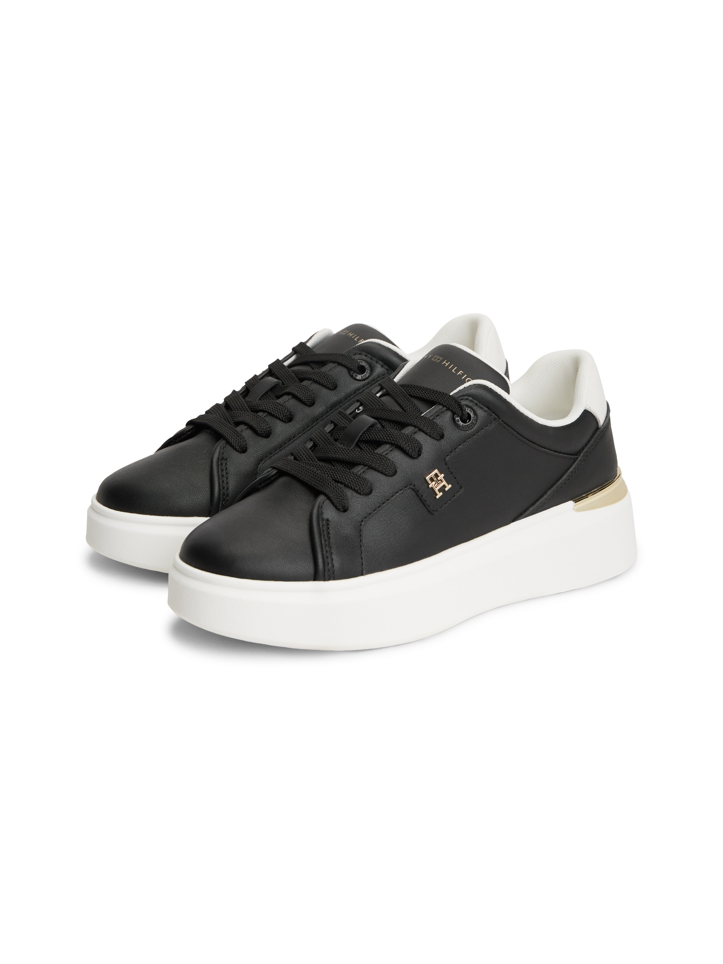 Tommy Hilfiger Plateausneaker "TH CHIC PLATFORM" Freizeitschuh, Halbschuh, Schnürer mit seitlichem TH-Emblem