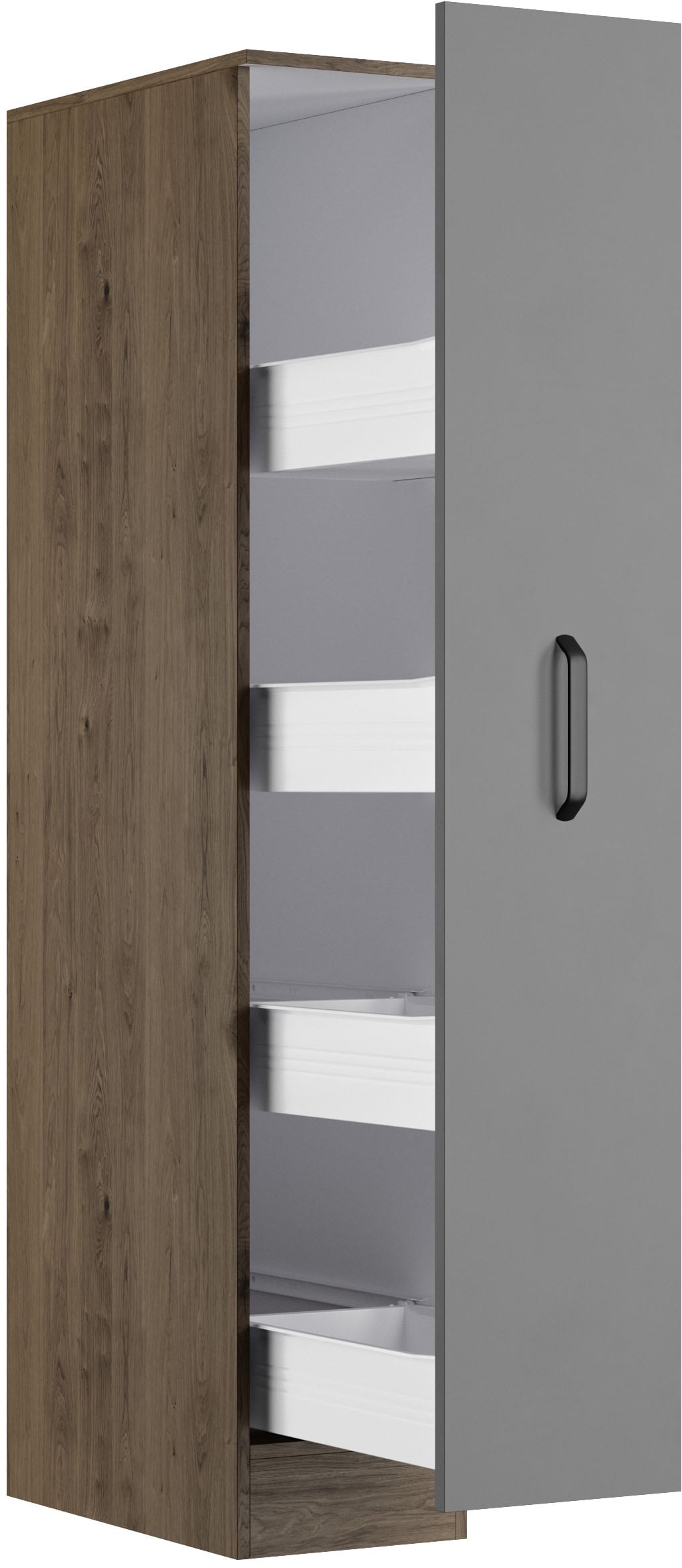 wiho Küchen Apothekerschrank »Elba, Breite/Höhe: 30/165 cm«, mit 4 Ablagekörben