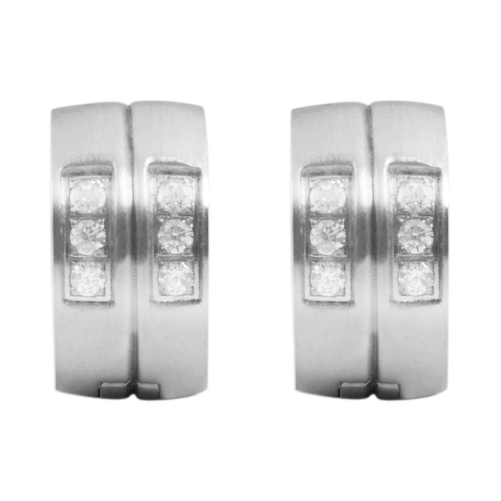 Adelia´s Klappcreolen »Damen Ohrringe – Klappcreole aus Edelstahl mit Strass Steinchen« Eine schöne Geschenkidee für jeden Anlass