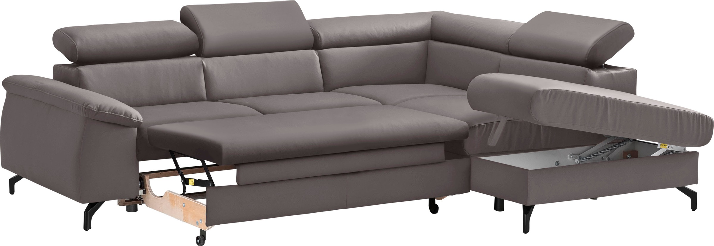 COTTA Ecksofa »Komaris L-Form«, mit Kopfteilverstellung, wahlweise mit Bettfunktion & Bettkasten