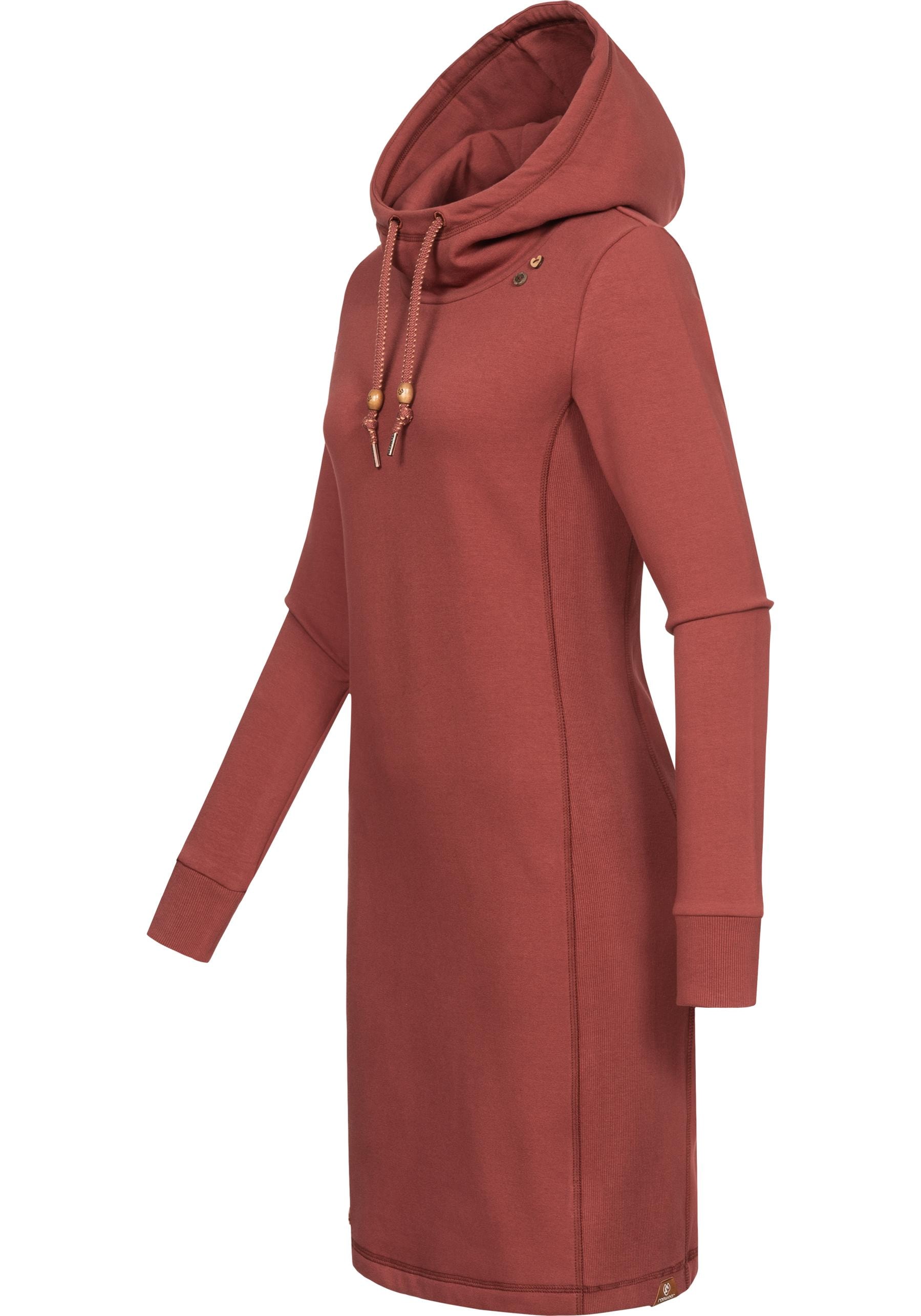 bestellen BAUR Kapuze Baumwoll Kleid mit Langärmliges | »Sabreen«, für Ragwear Sweatkleid