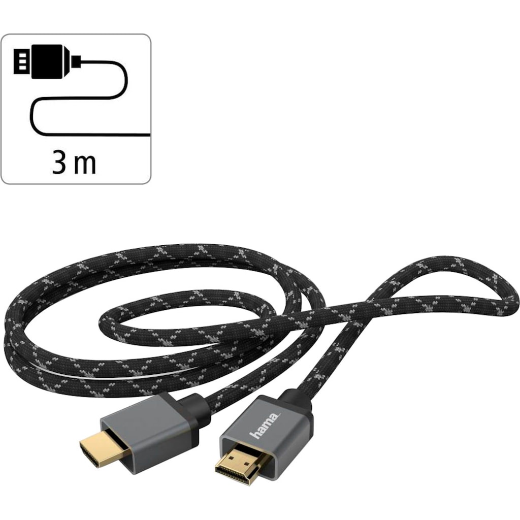 Hama HDMI-Kabel »Ultra High Speed HDMI™-Kabel Stecker-Stecker 8K Metall HDMI™-Kabel 3m«, HDMI, 300 cm