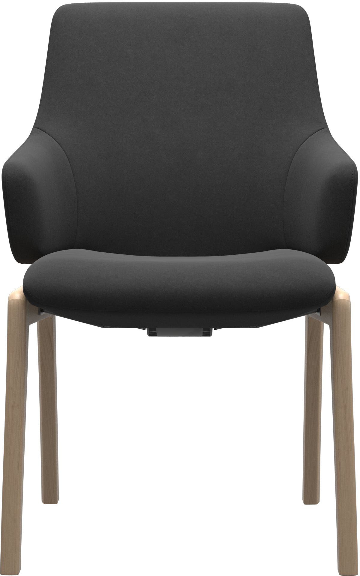 Thumbnail - Stressless Polsterstuhl "Laurel" () Low Back mit Armlehne, Größe L, mit abgerundeten Beinen in Schwarz