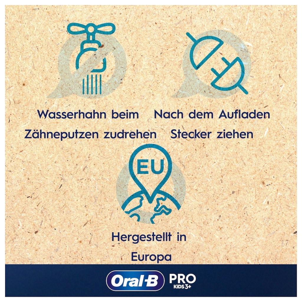 Oral-B Elektrische Zahnbürste »Pro Kids Frozen«, 1 St. Aufsteckbürsten