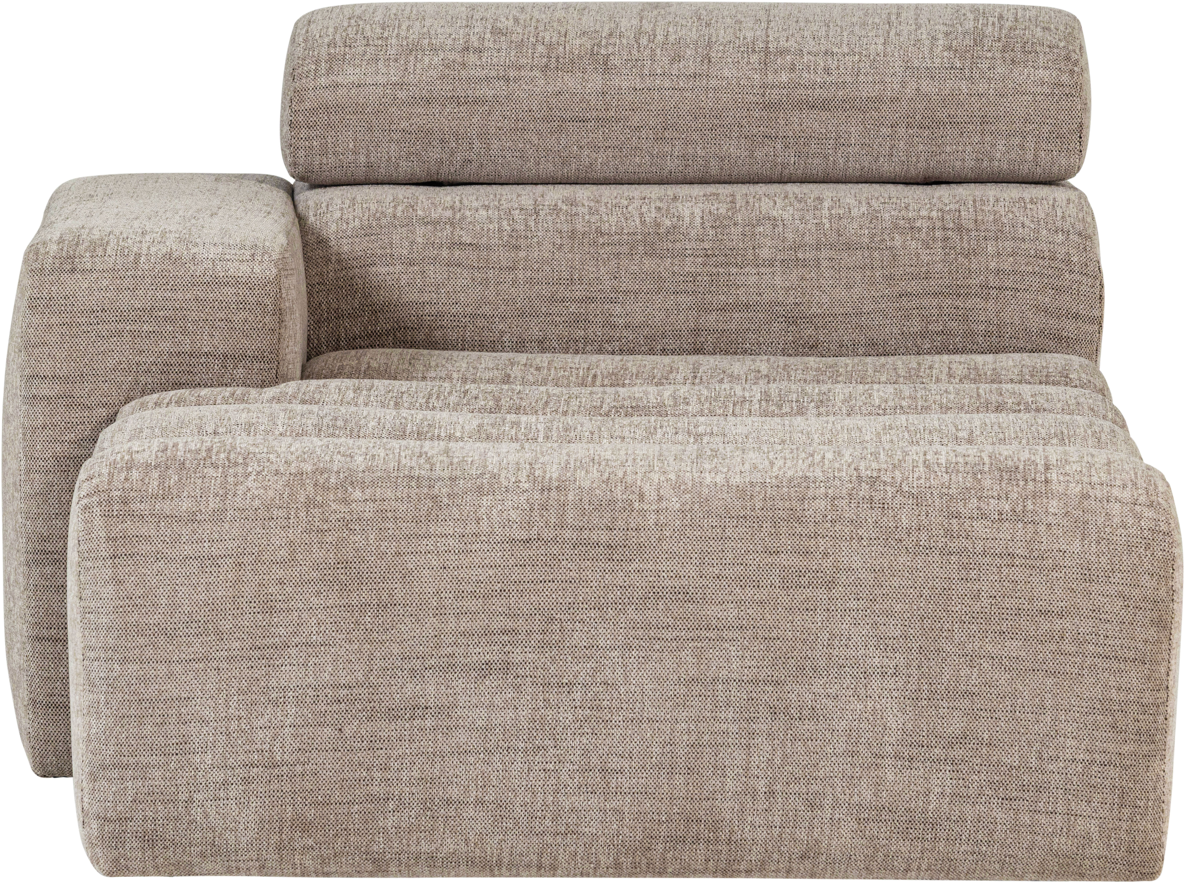 WOOOD Sofaelement "Novi Bezug mit verstellbarer Nackenstütze B 109 x T 173 x H 86 cm" Tragkraft 120 kg, Maximale Verschleißfestigkeit