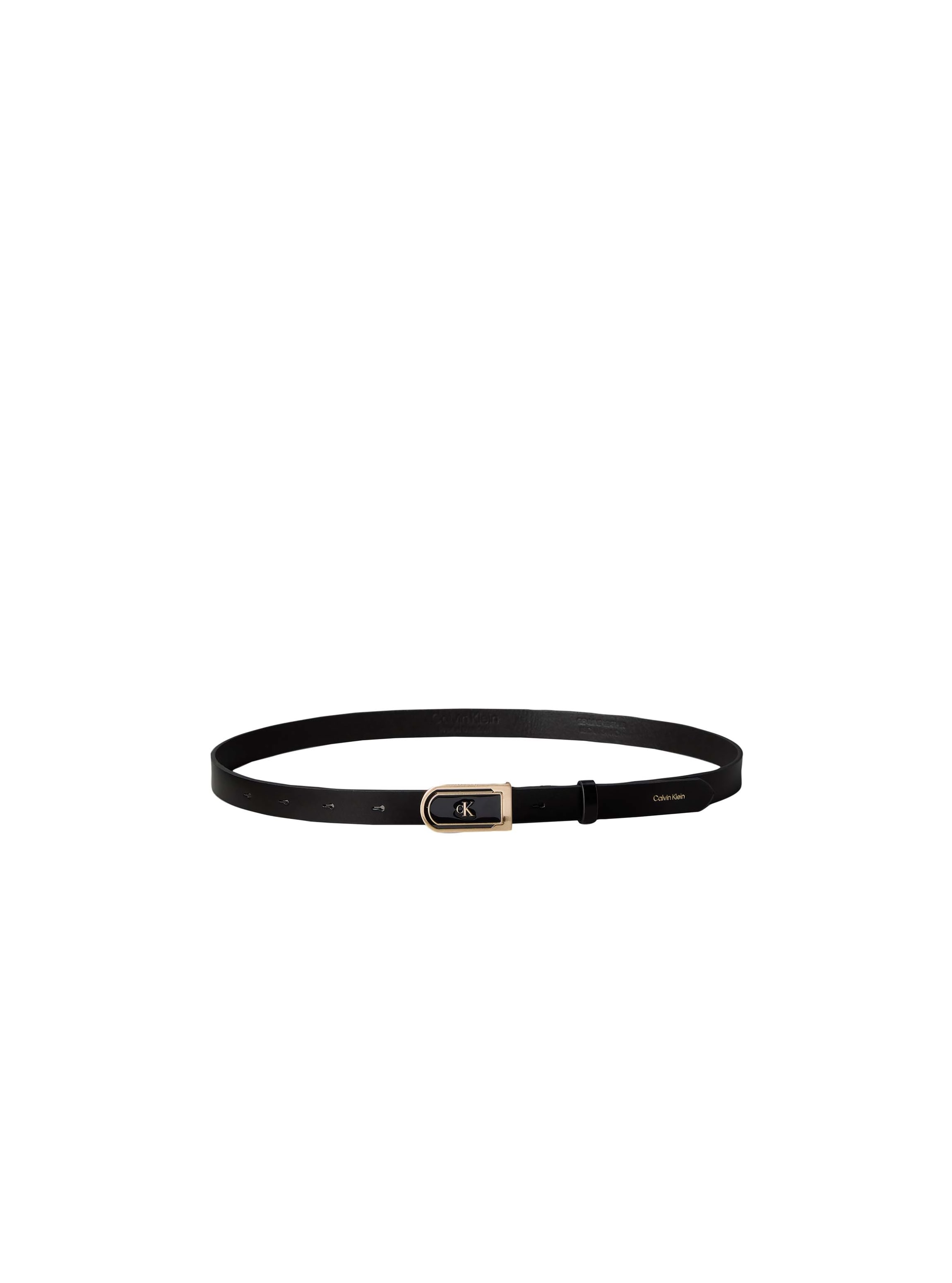 Calvin Klein Ledergürtel »ROUND CK ENAMEL PLAQUE 20MM« Regular fit und größenverstellbar