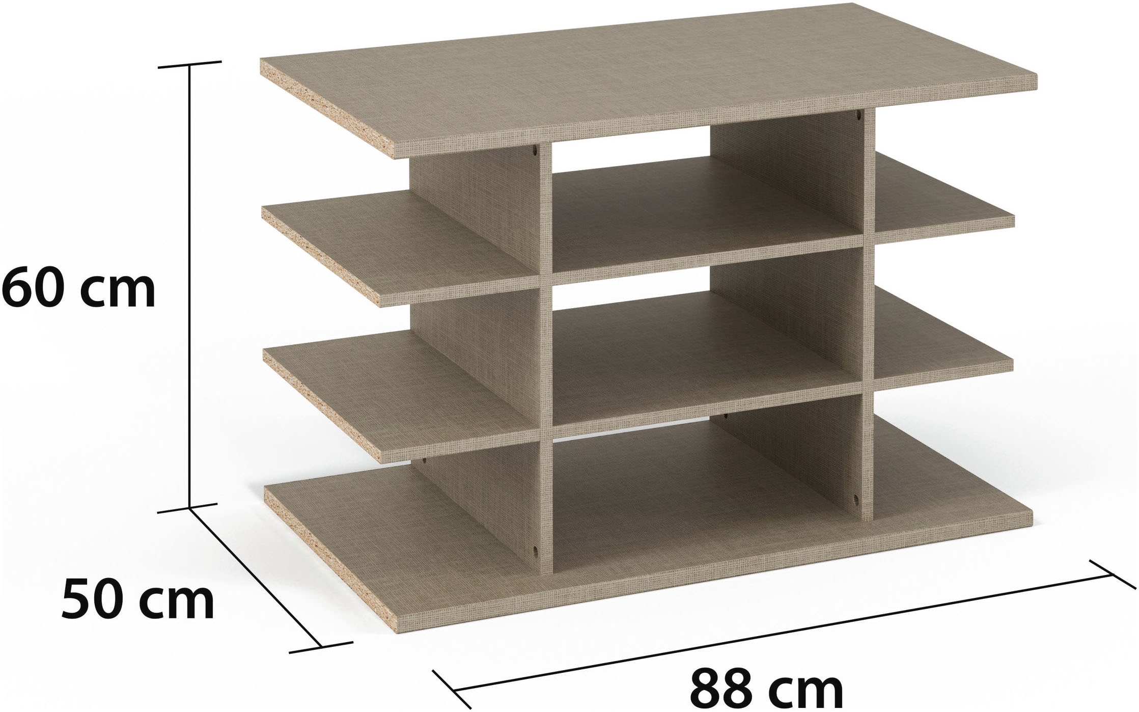 rauch Regaleinsatz "Zubehör für Rauch-Schränke Garderobe Kleiderschrank Schrank" praktische Schrankeinteilung mit 9 Fächern MADE IN GERMANY