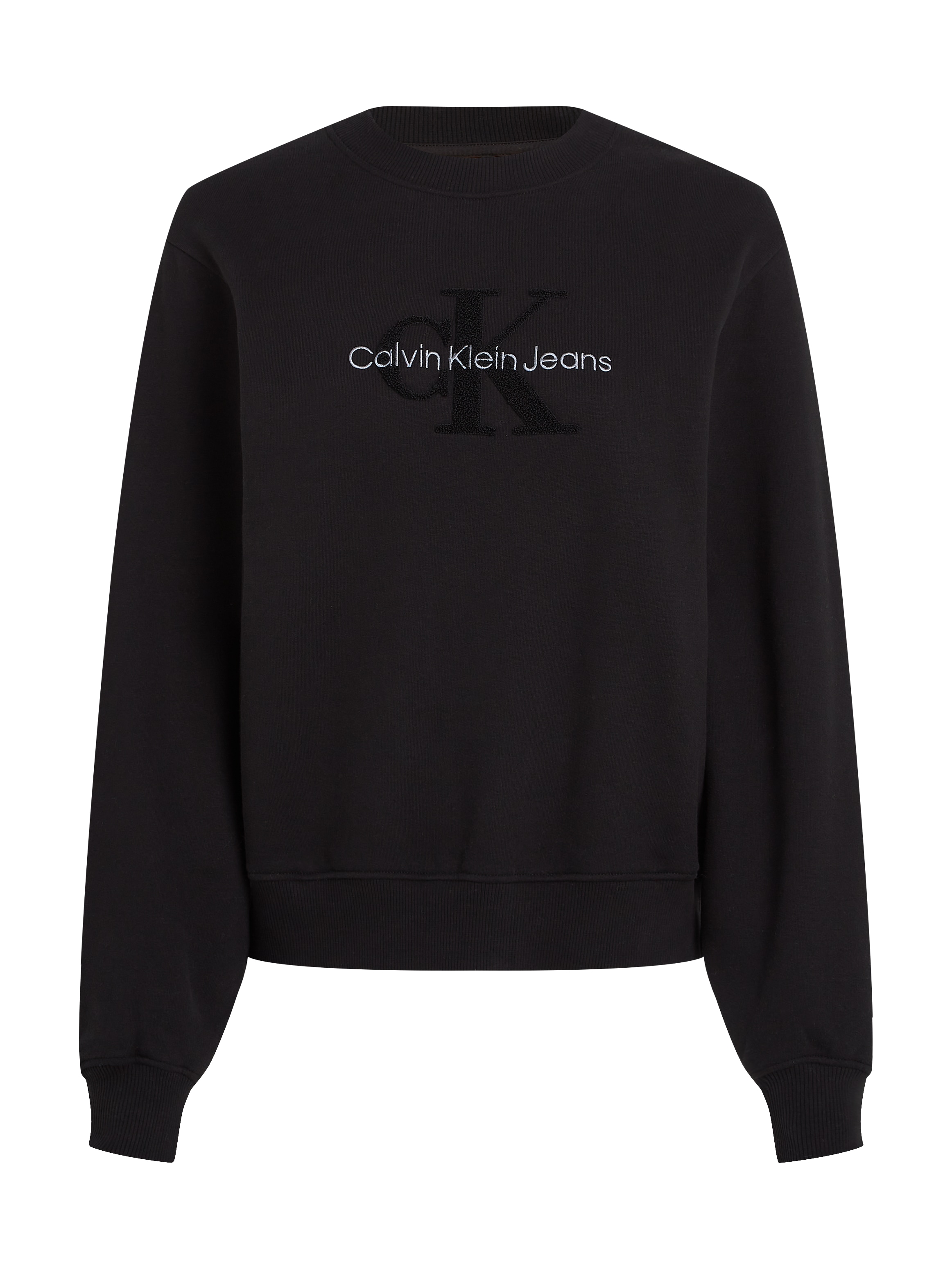 Calvin Klein Jeans Sweatshirt "CHENILLE MONOLOGO CREWNECK", mit Logosticker günstig online kaufen