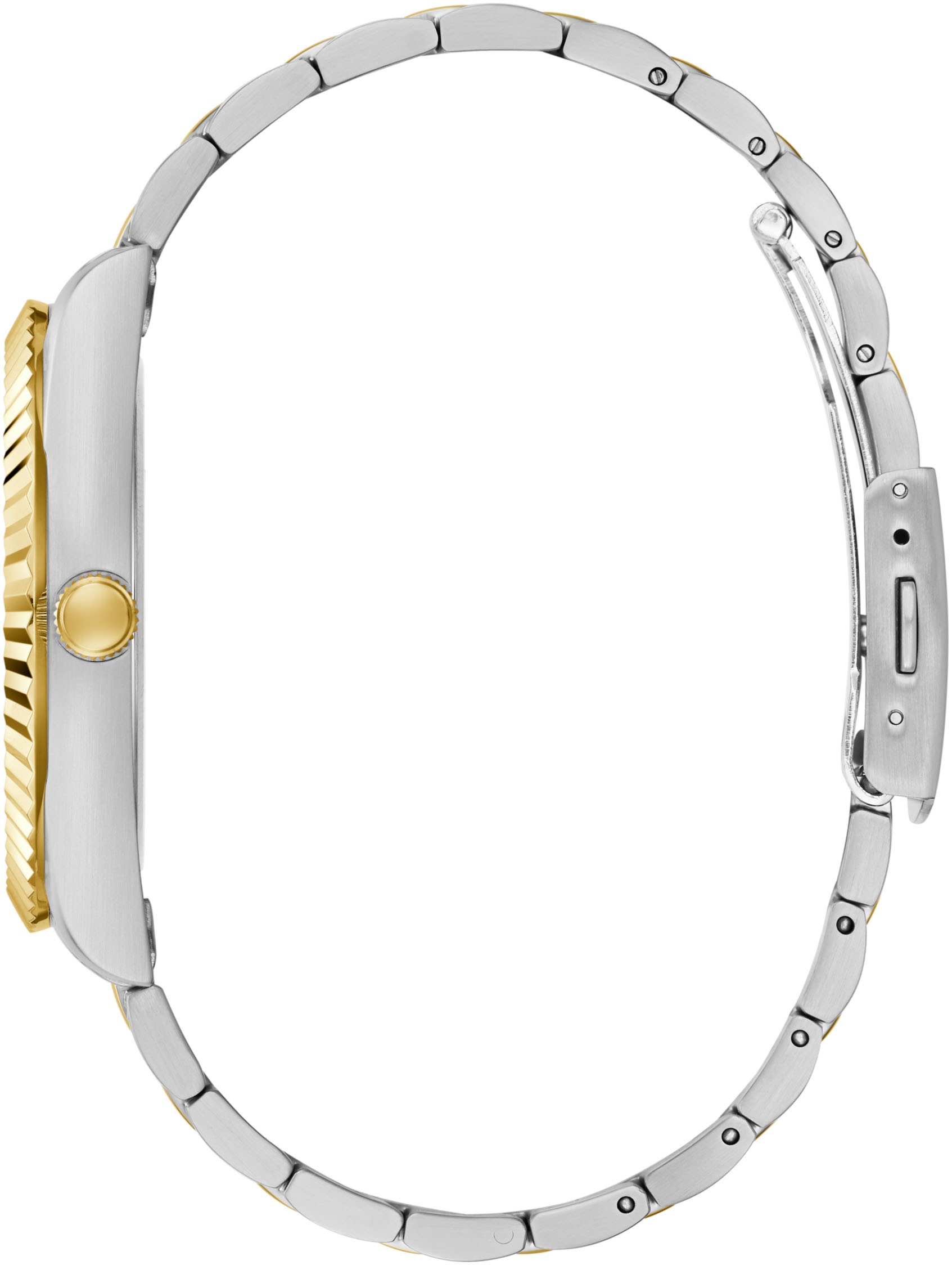 Guess Quarzuhr »CONNOISSEUR«, Armbanduhr, Herrenuhr, Datum, Wochentag, Edelstahlarmband