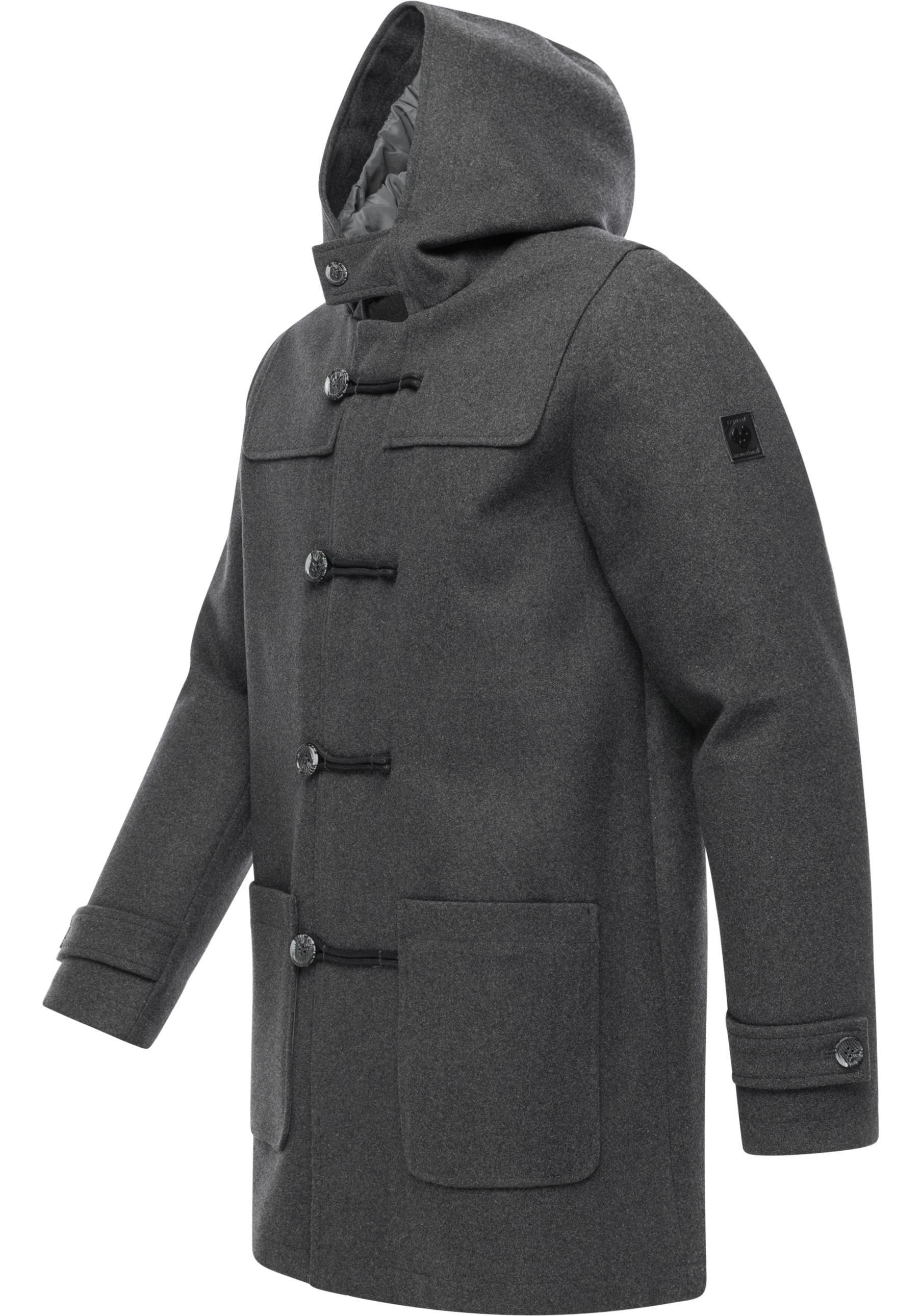 Ragwear Dufflecoat »Duffie YOUMODO«, Funktionaler Herren Fleece-Mantel