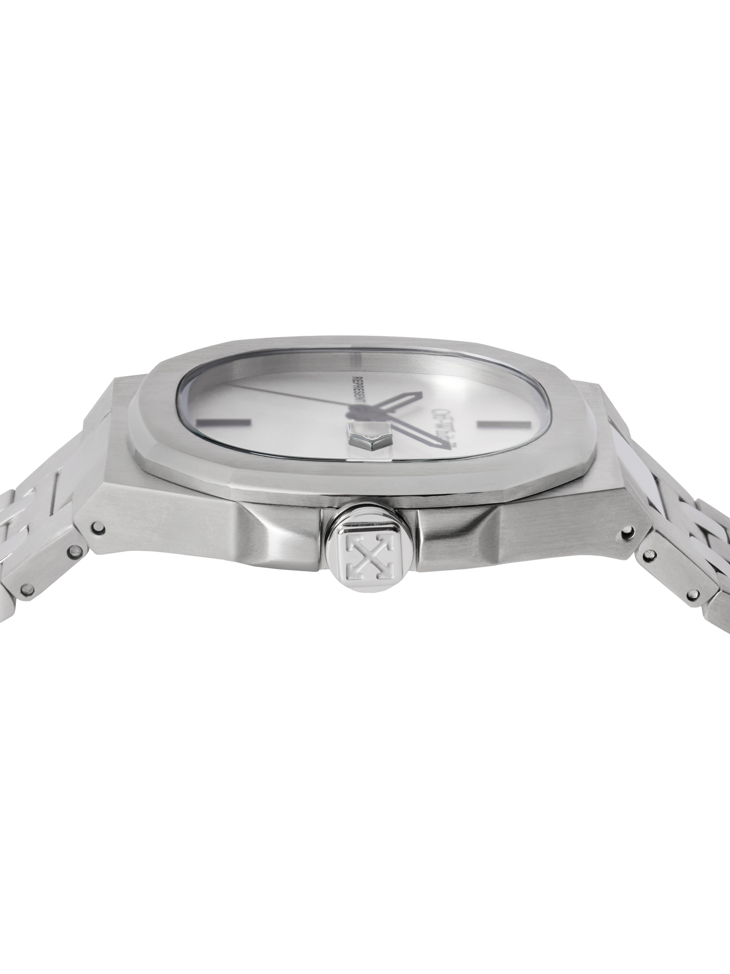OFF-WHITE Quarzuhr »OBJECT« Armbanduhr, Herrenuhr, Edelstahlarmband, analog, Tag