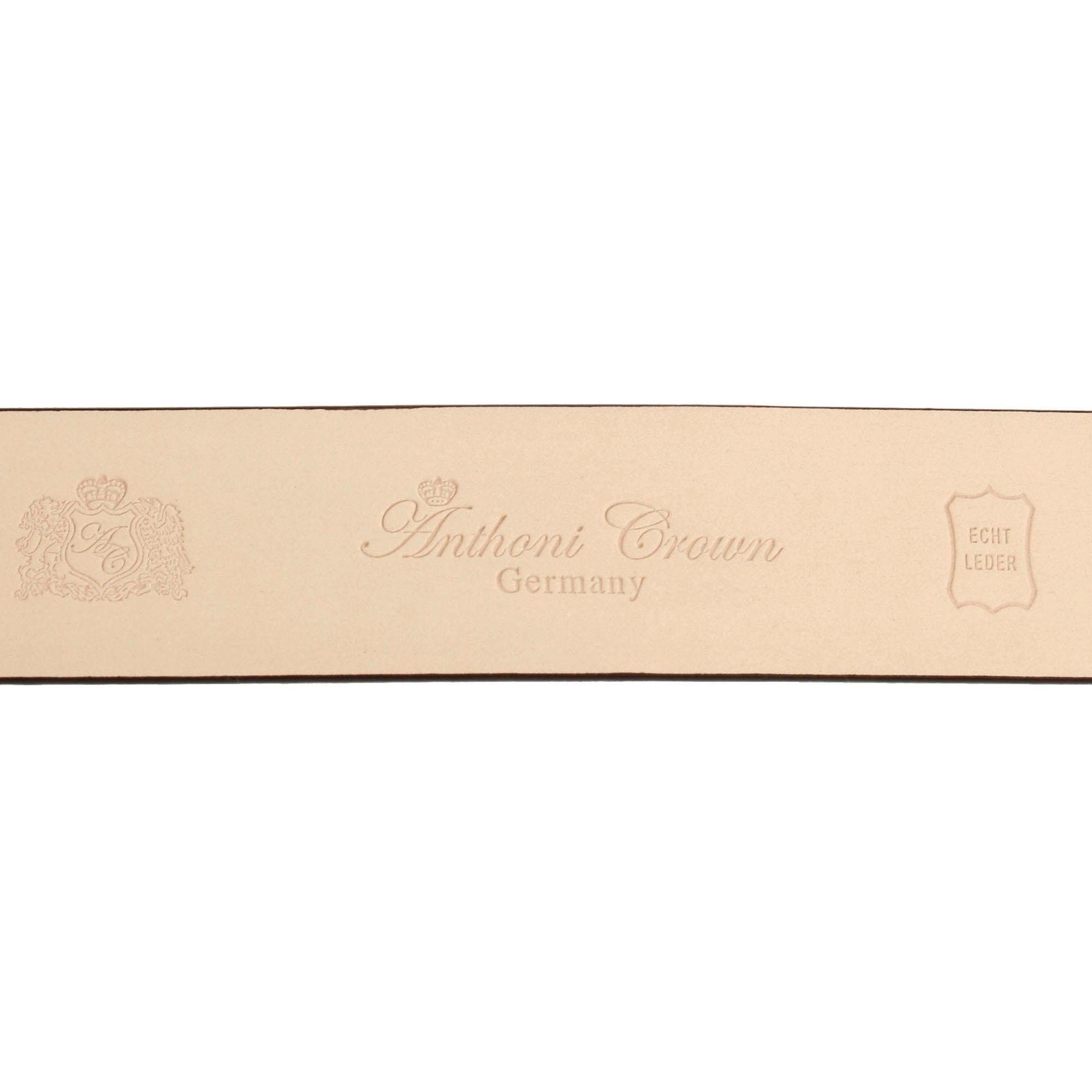 Thumbnail - Anthoni Crown Ledergürtel in rot mit matter silberfarbener Dornschließe