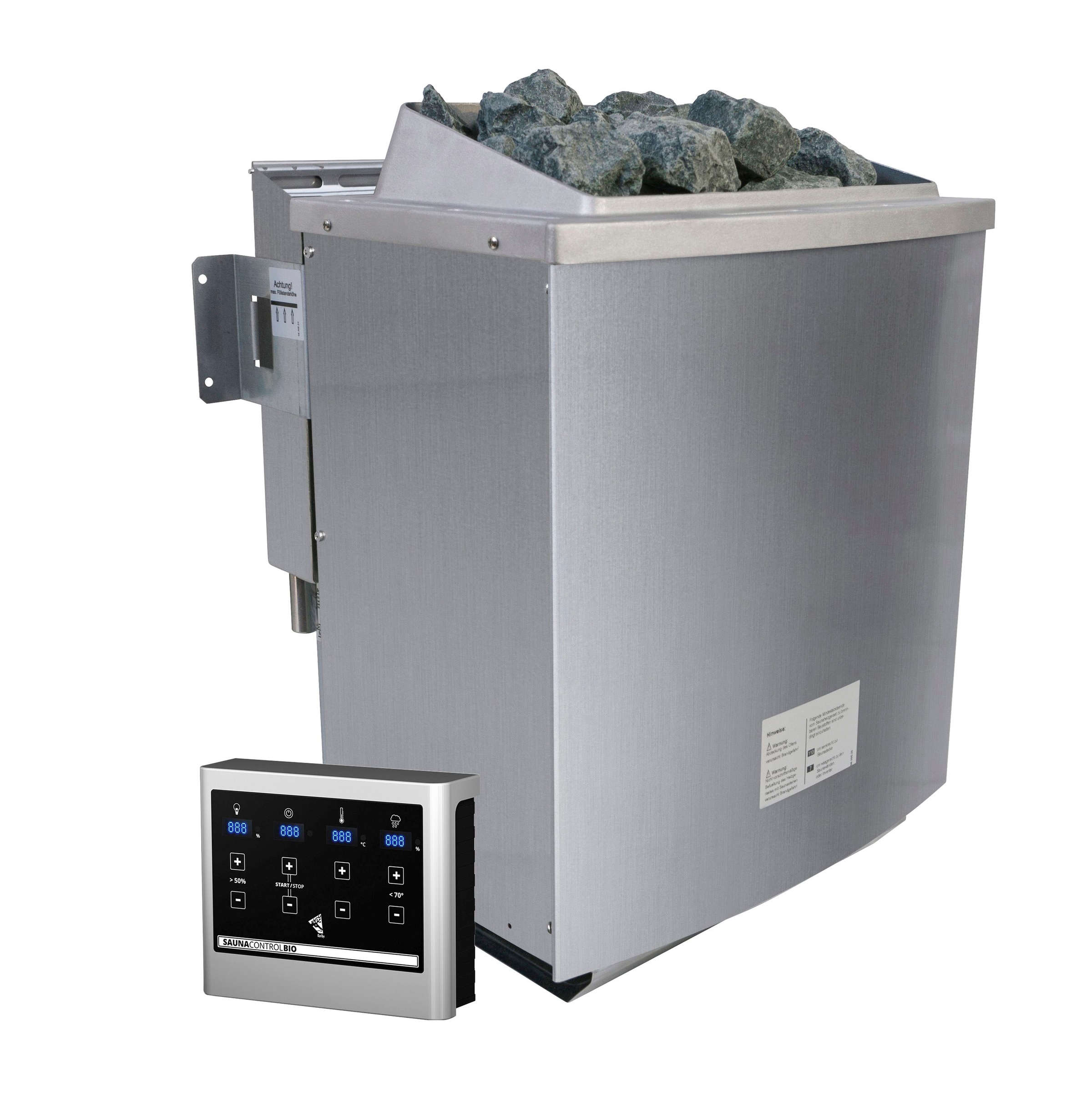 Karibu Sauna »Clara«, 9 KW-Bio-Ofen mit externer Steuerung