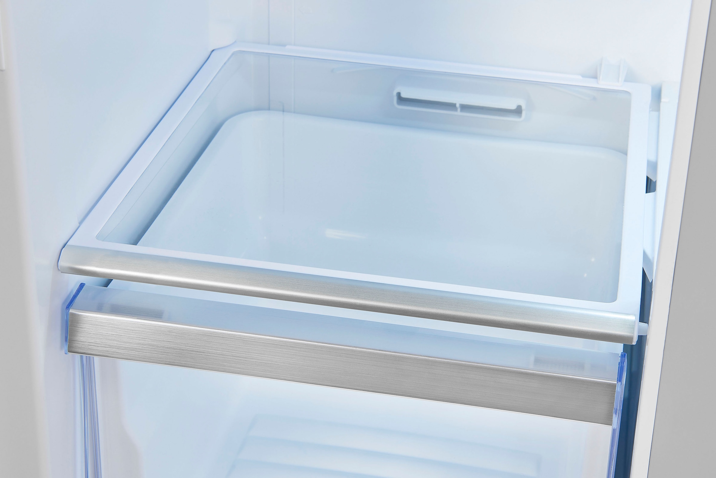 exquisit Multi Door »MD430-100-WS-200E inoxlook«, 432 L Volumen, Total NoFrost, Schnellgefrieren, 4 Sterne