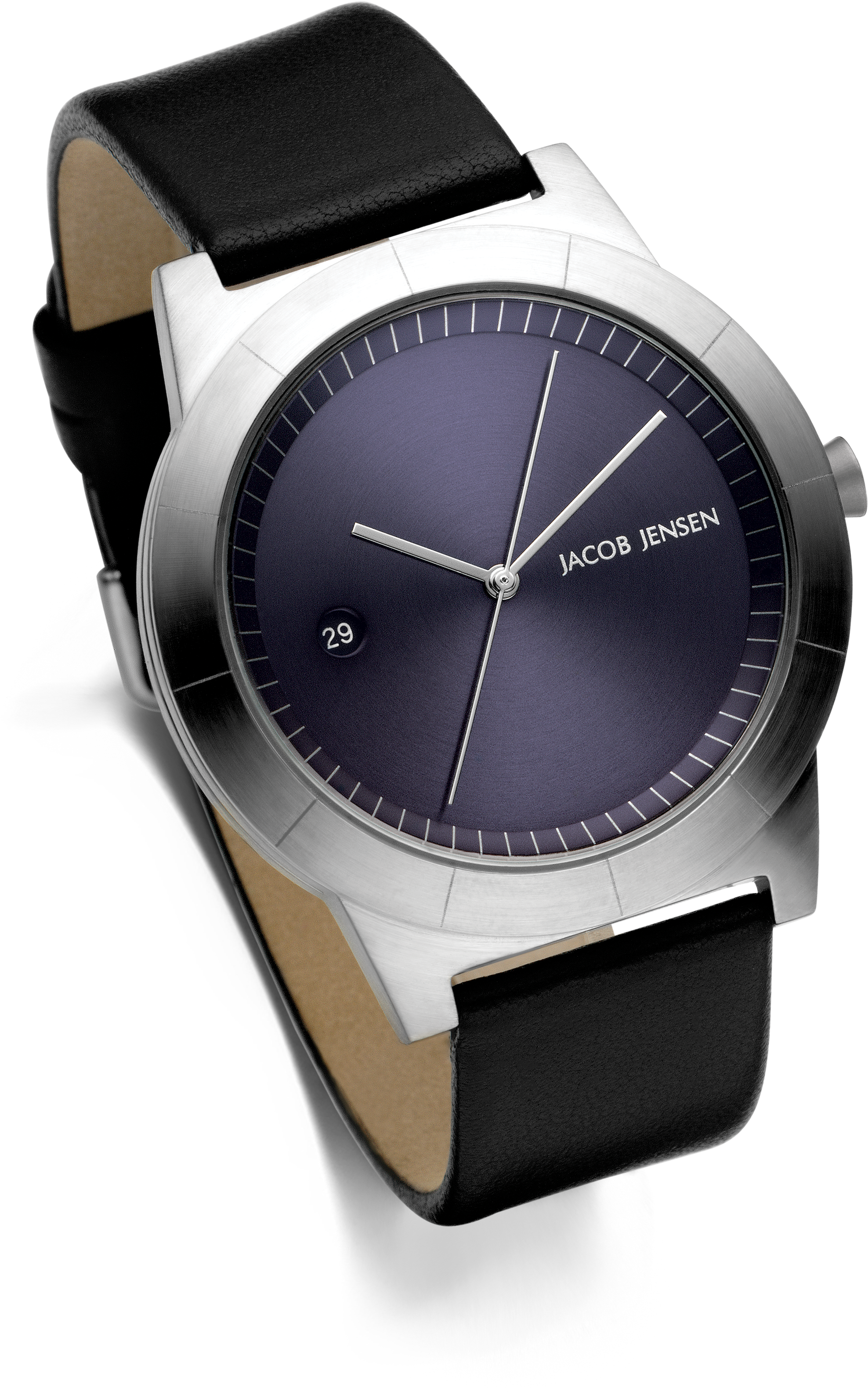 Jacob Jensen Quarzuhr »Ascent« Armbanduhr, Herrenuhr, Lederarmband, analog, Tag