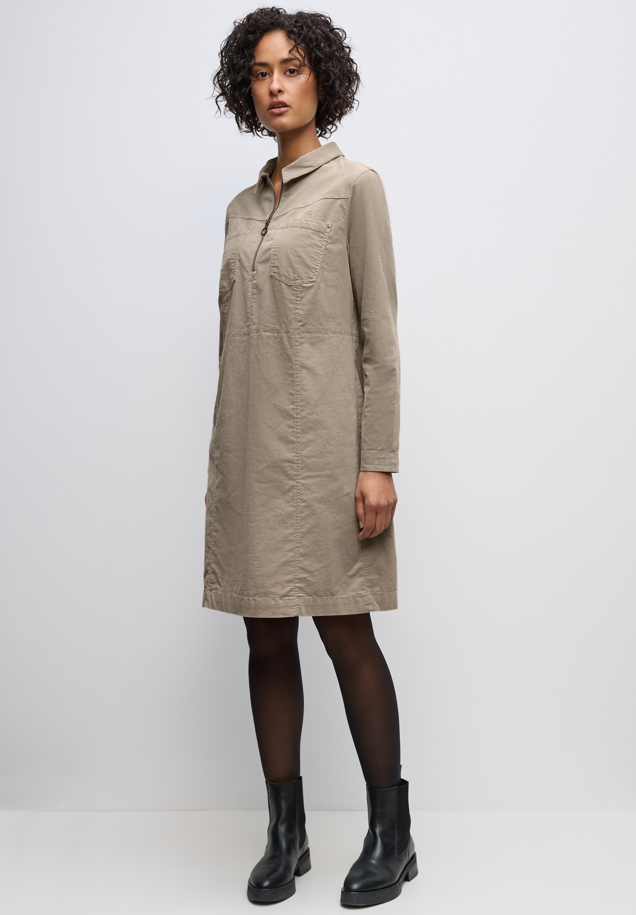 Thumbnail - STREET ONE Jeanskleid Brusttasche mit Zipper-Detail