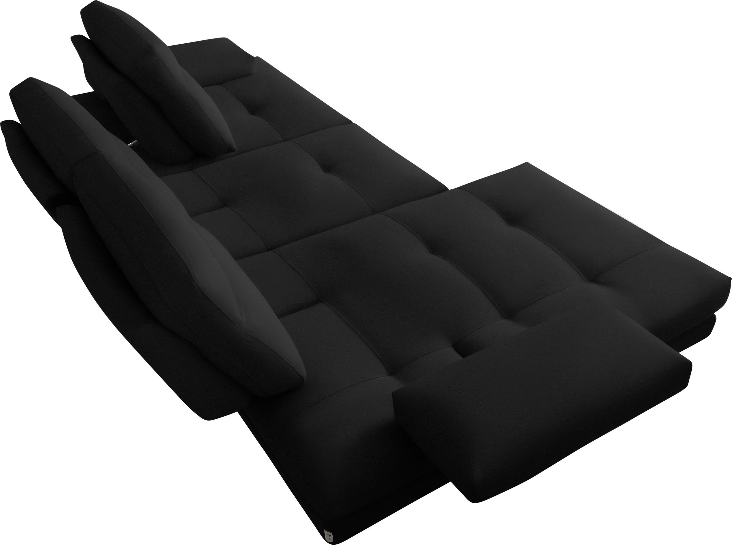 CALIA ITALIA Ecksofa »Toby Wing, L-Form, Designsofa mit sensationellem Sitzkomfort«, inklusive Sitztiefenverstellung, Füße in chrom glänzend