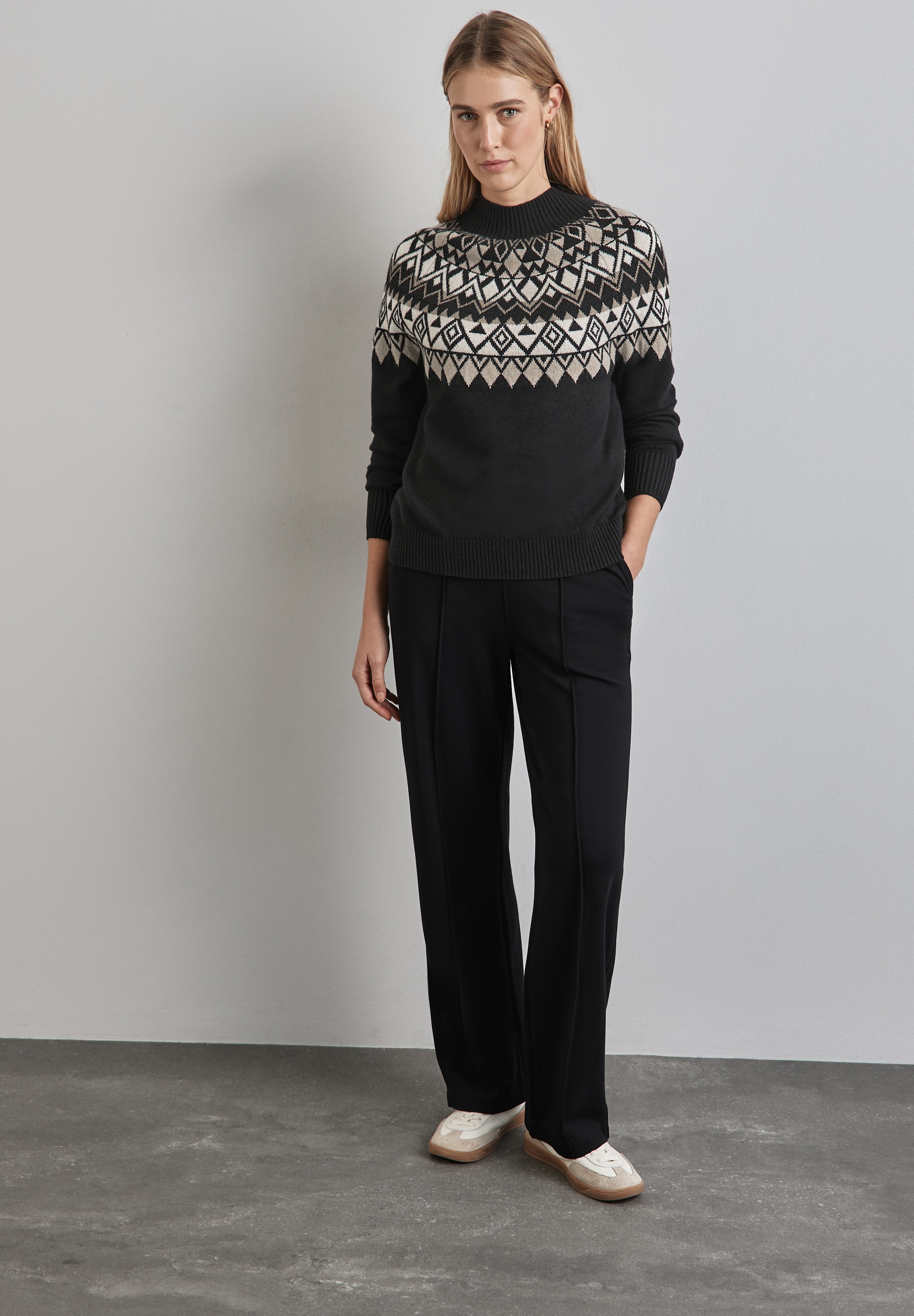 STREET ONE Strickpullover, mit Stehkragen
