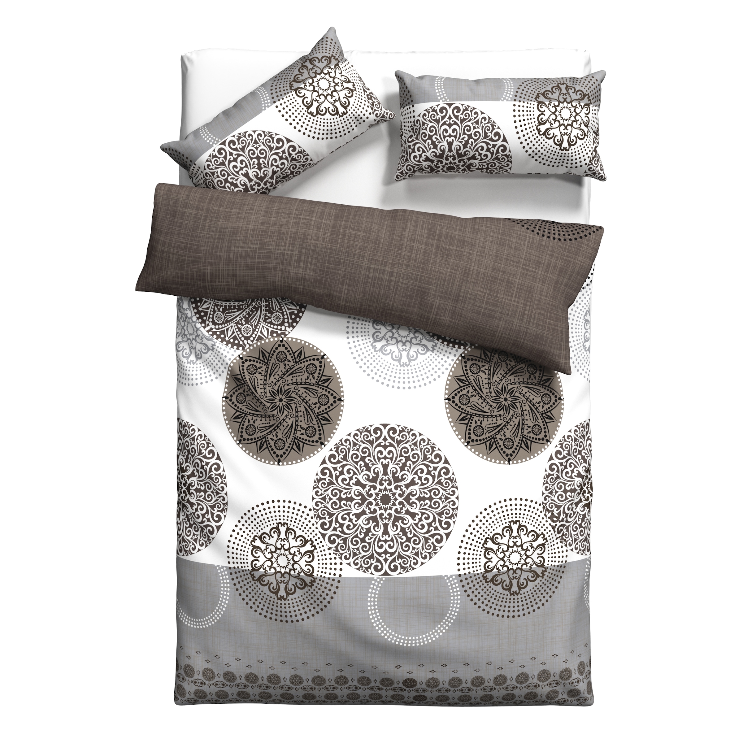 my home Bettwäsche "Tesso in Gr. 135x200, 155x220 oder 200x200 cm" 2 Stk. t günstig online kaufen