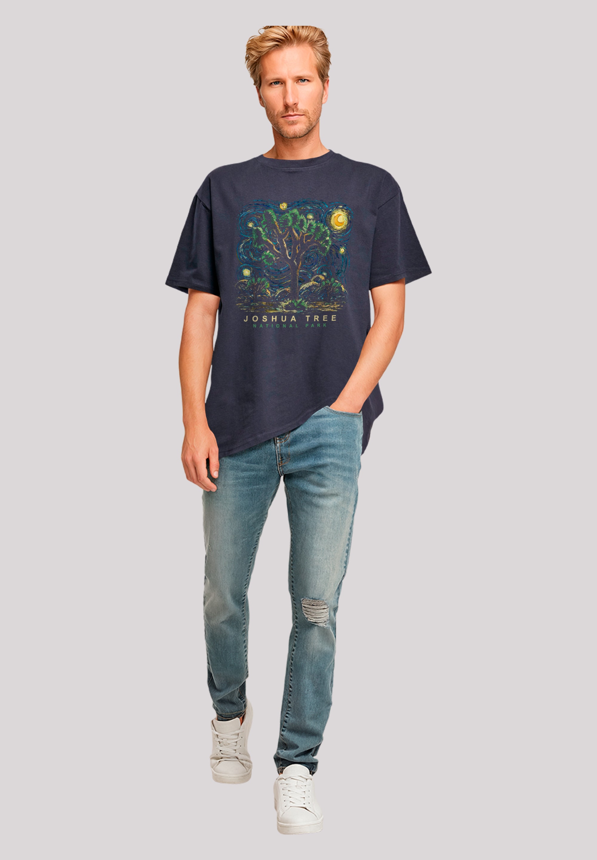 F4NT4STIC T-Shirt »US National Parks Joshua Tree Oil On Canvas Style«, Premium Qualität