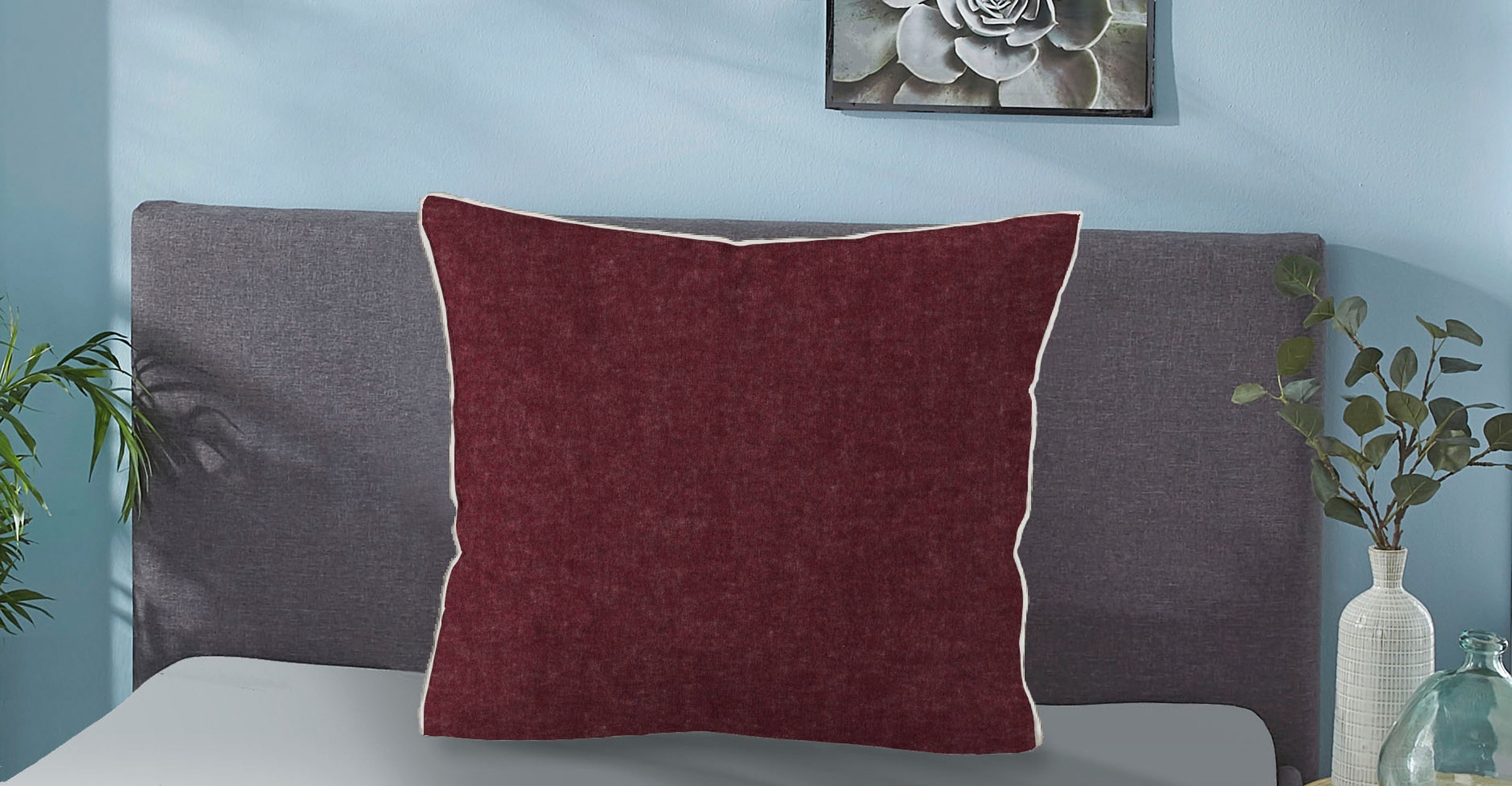 Biberna Kissenbezug "Hermal Flanell mit Reißverschluss, Melange-Optik, Wend günstig online kaufen