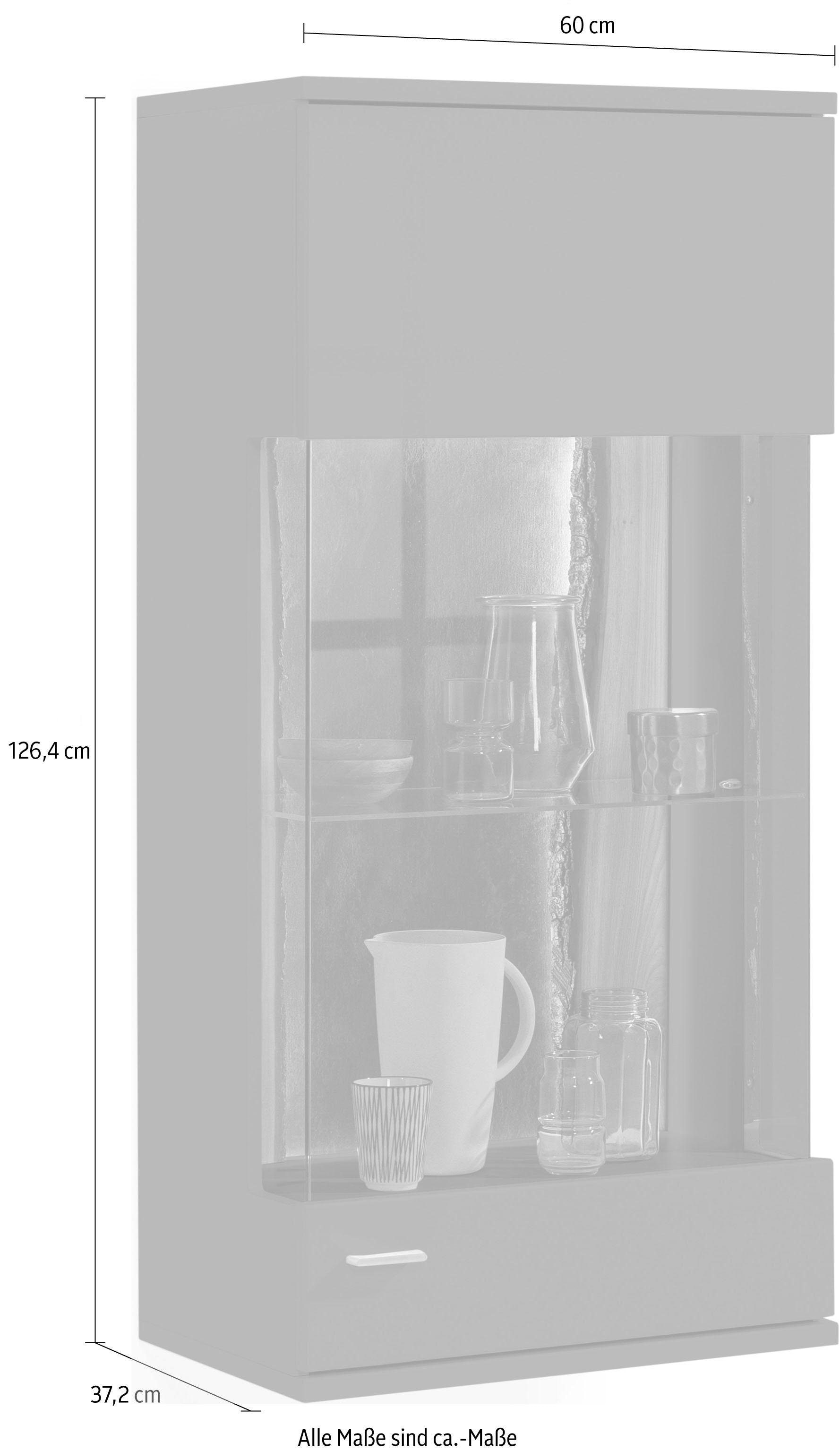 set one by Musterring Vitrine »TACOMA«, Typ 21/22, Höhe 126,4 cm, mit getönter  Glastür bestellen | BAUR