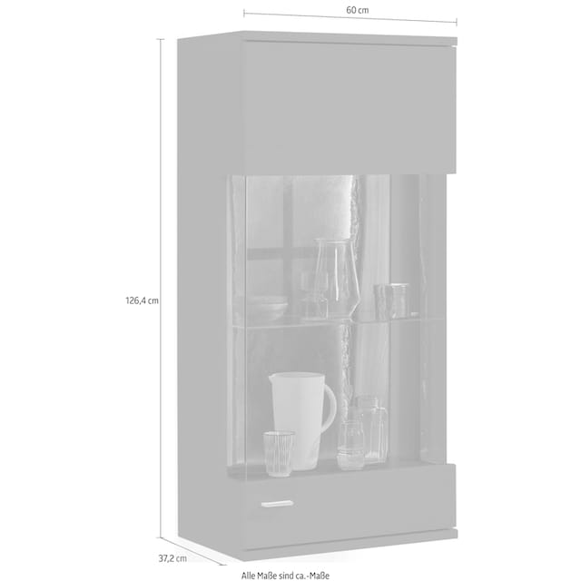 set one by Musterring Vitrine »TACOMA«, Typ 21/22, Höhe 126,4 cm, mit getönter  Glastür bestellen | BAUR