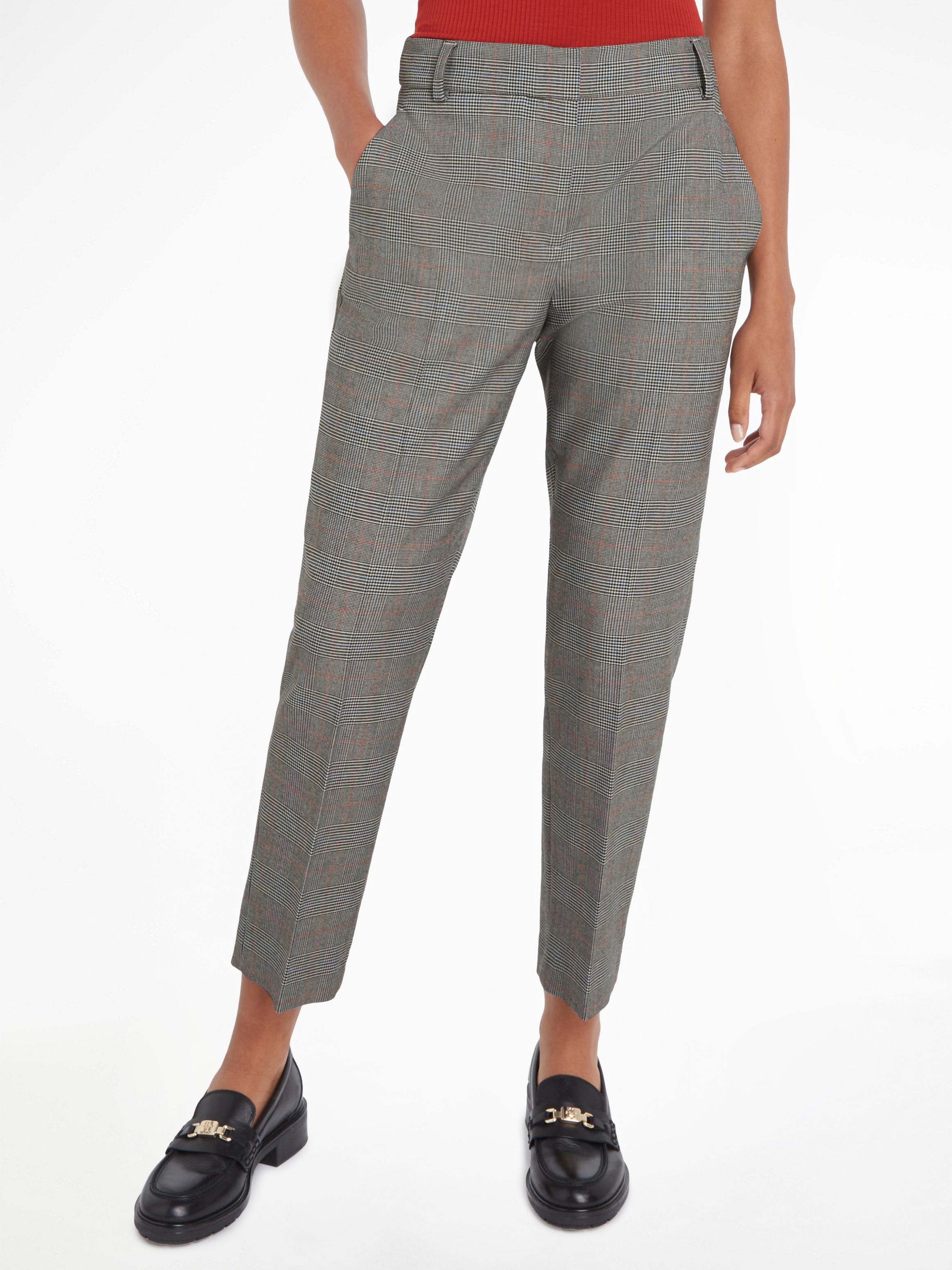 Tommy Hilfiger Webhose "POW CHECK SLIM STRAIGHT PANT", (Global Serie TH WOM günstig online kaufen