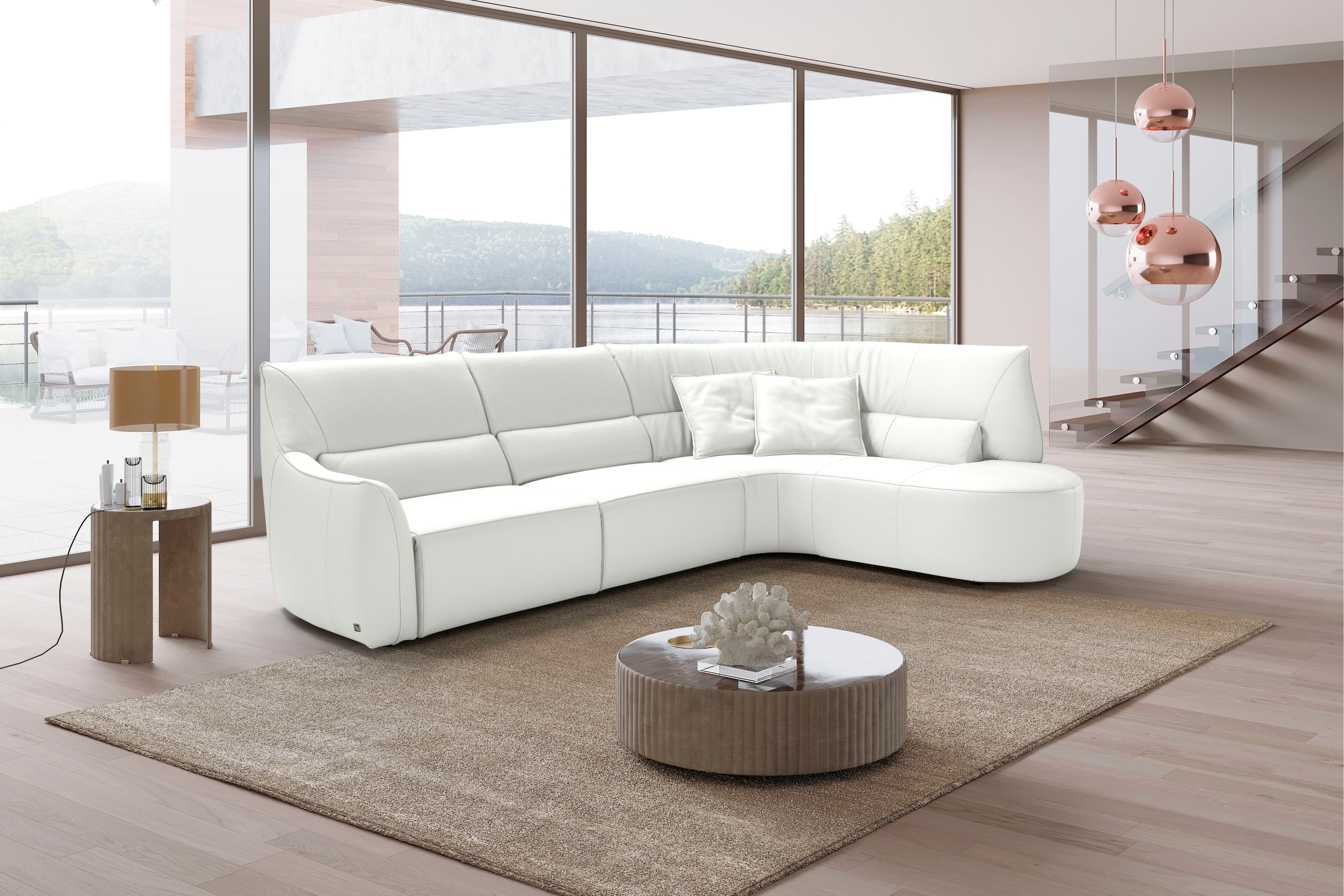 Egoitaliano Ecksofa "Puffy, extravagant & edel, Retro Designsofa, hoher Sit günstig online kaufen