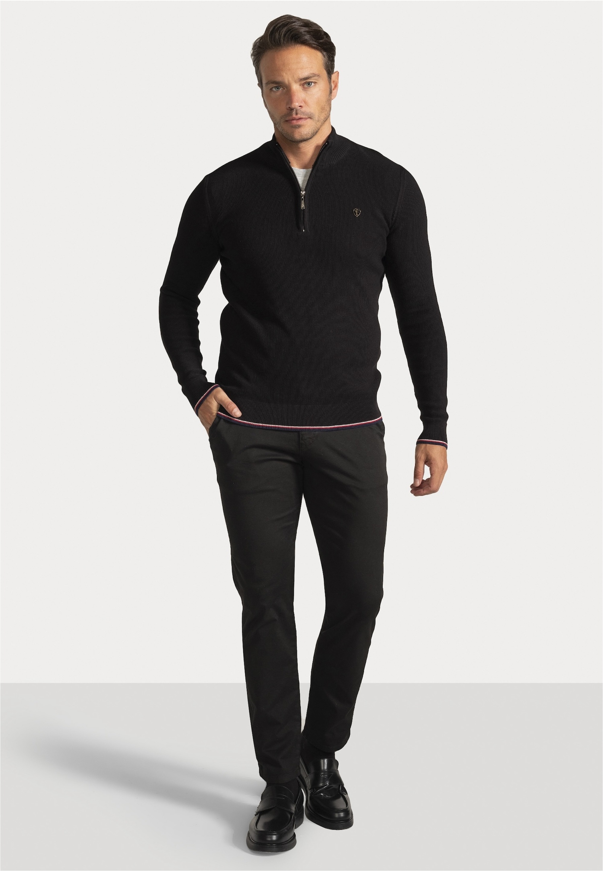 SIR RAYMOND TAILOR Strickpullover »Pulses«, (1 tlg.), mit Stehkragen