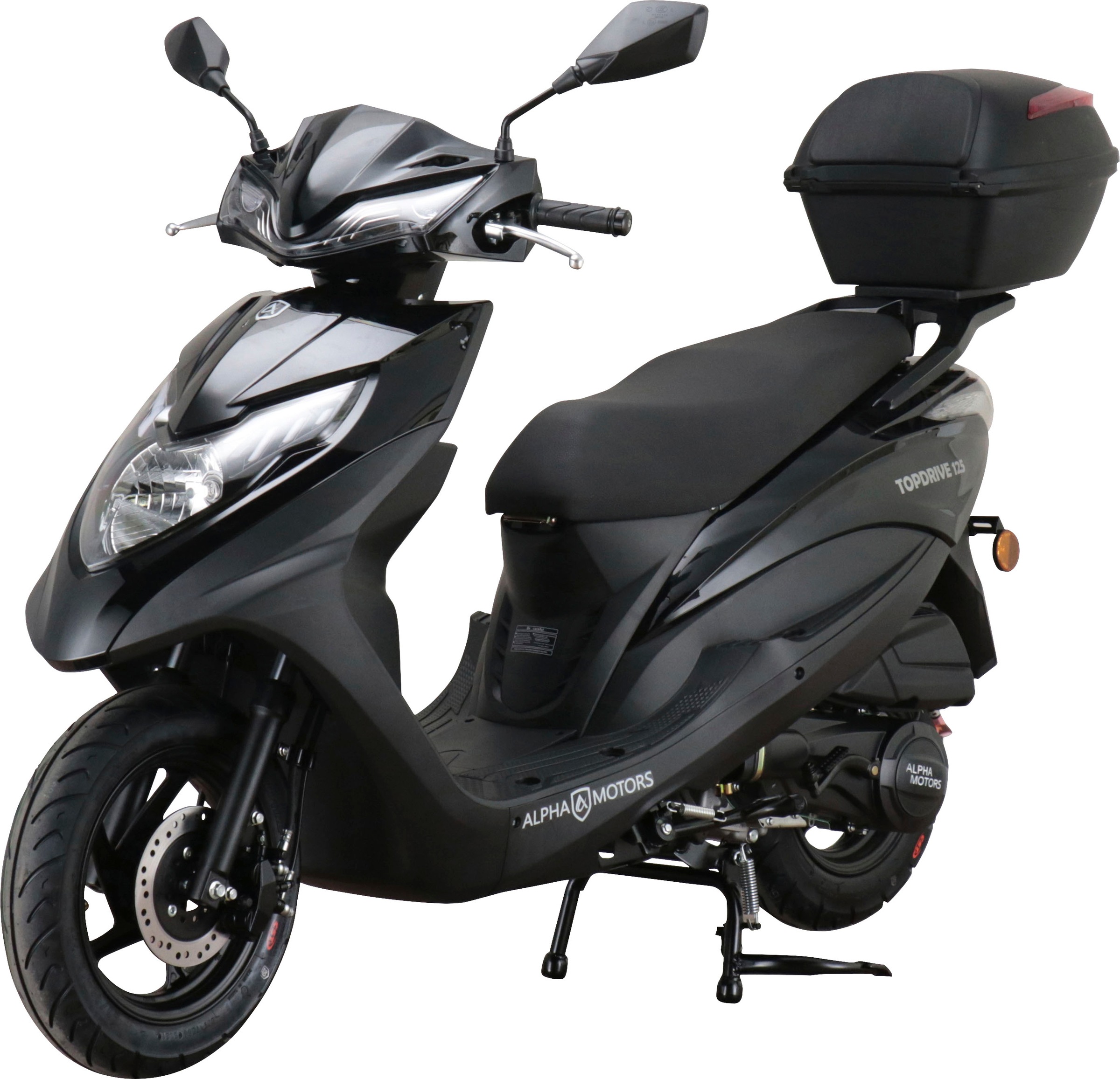 Alpha Motors Motorroller Topdrive 125 ccm 85 km/h EURO 5+ schwarz inkl. Topcase