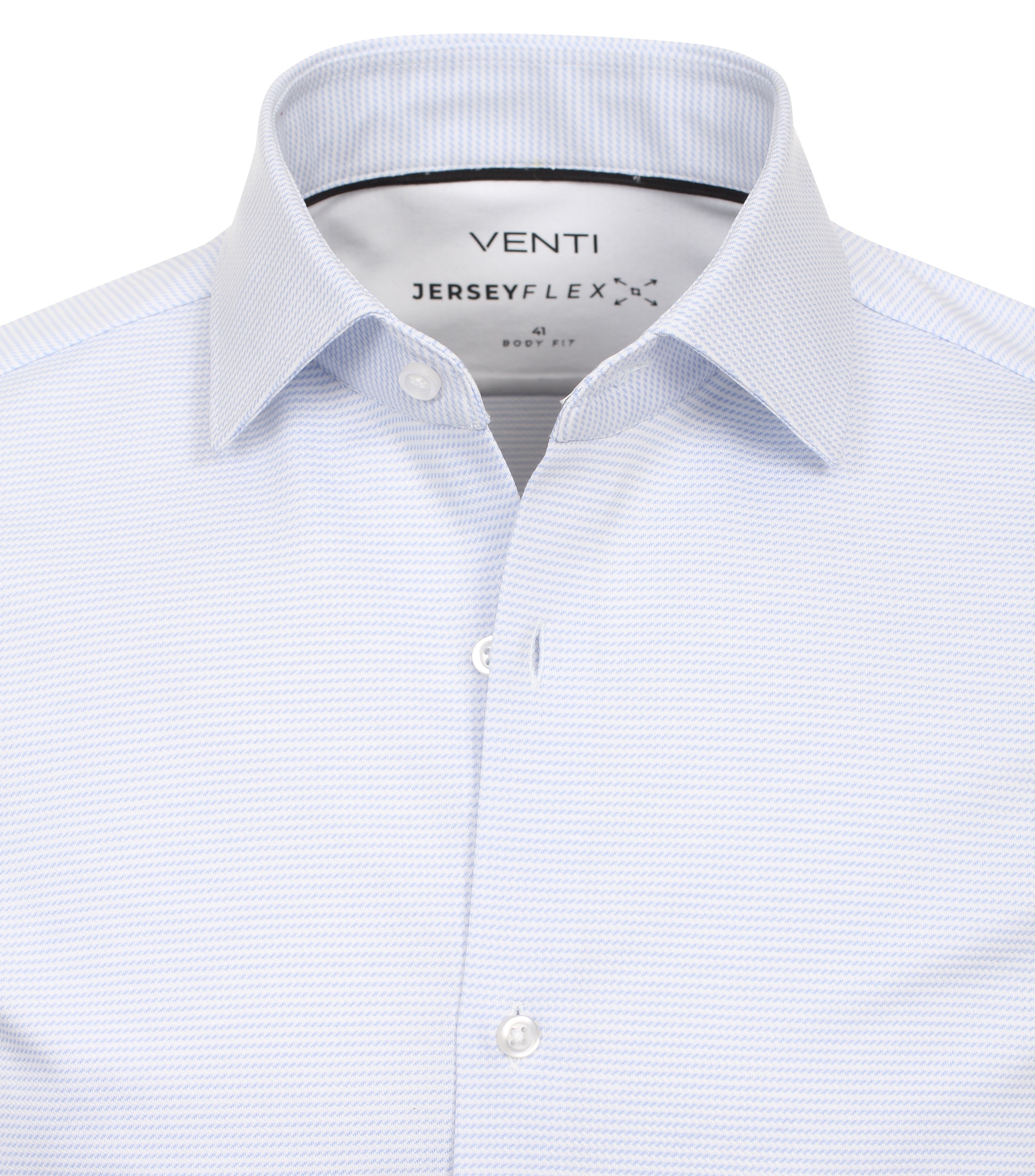 VENTI Herren Businesshemd Gestreift Hellblau Gr. 38 2