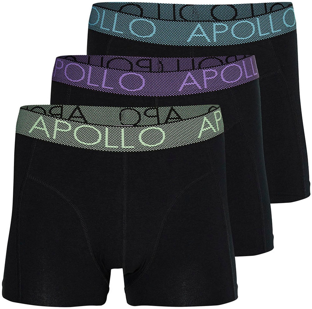 Apollo Boxer »MEN BOXERSHORTS«, (3er Pack), mit hohem Baumwollanteil