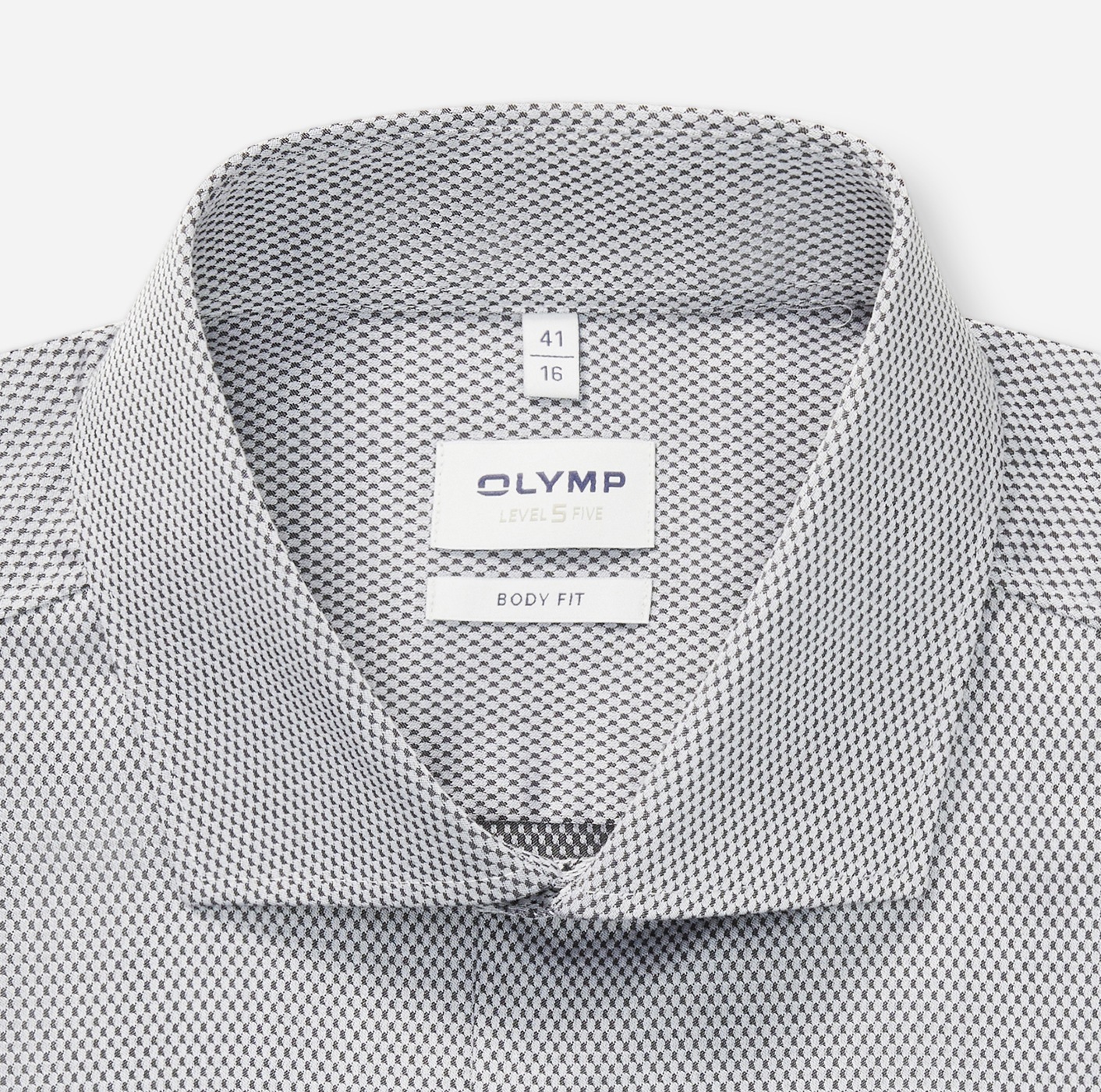 Thumbnail - OLYMP Langarmhemd "Level Five" body fit, Businesshemd, Minimalprint, Royal-Kentkragen