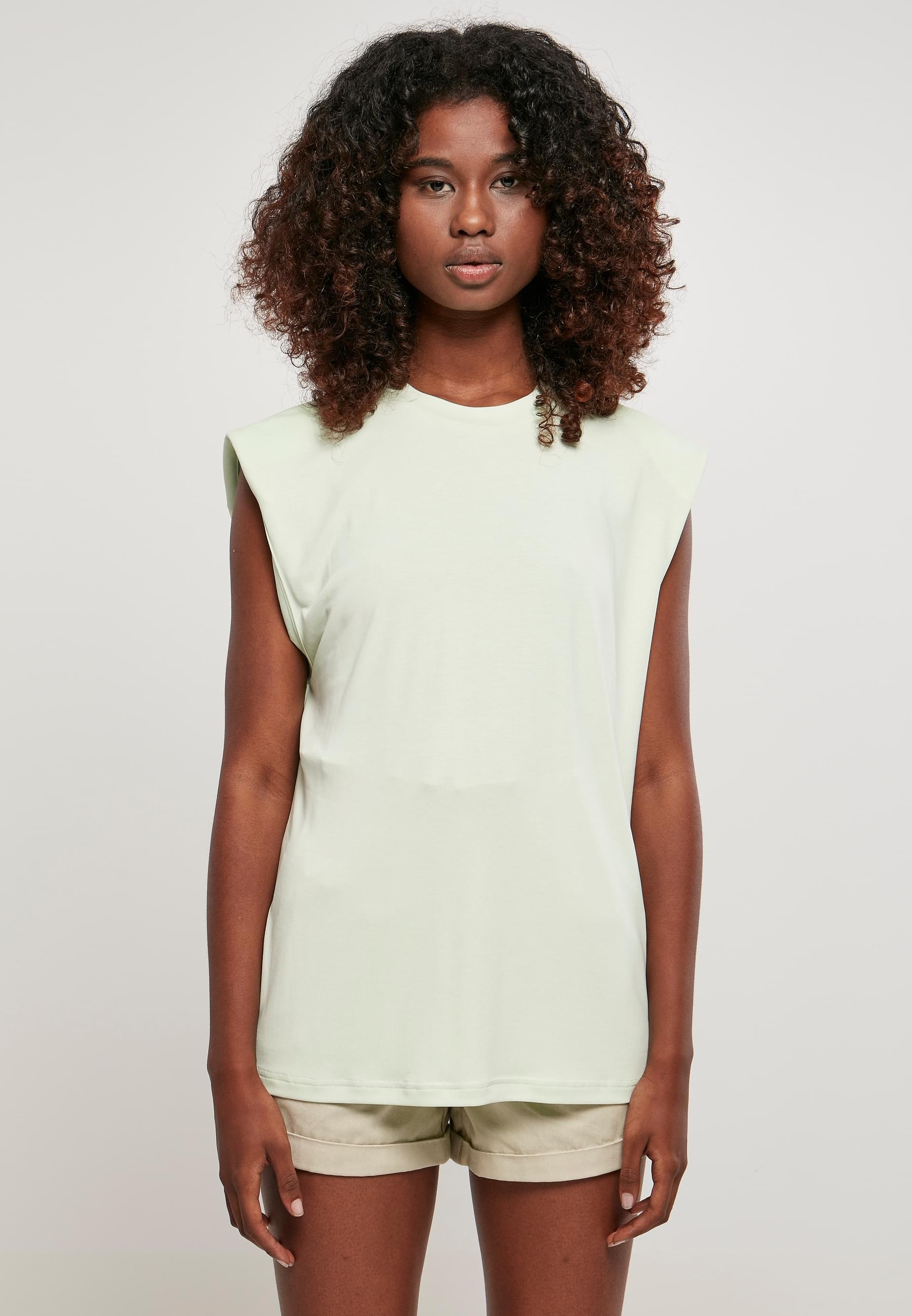 URBAN CLASSICS Muskelshirt »Urban Classics Damen Ladies Modal Padded Shoulder Tank«, (1 tlg.)