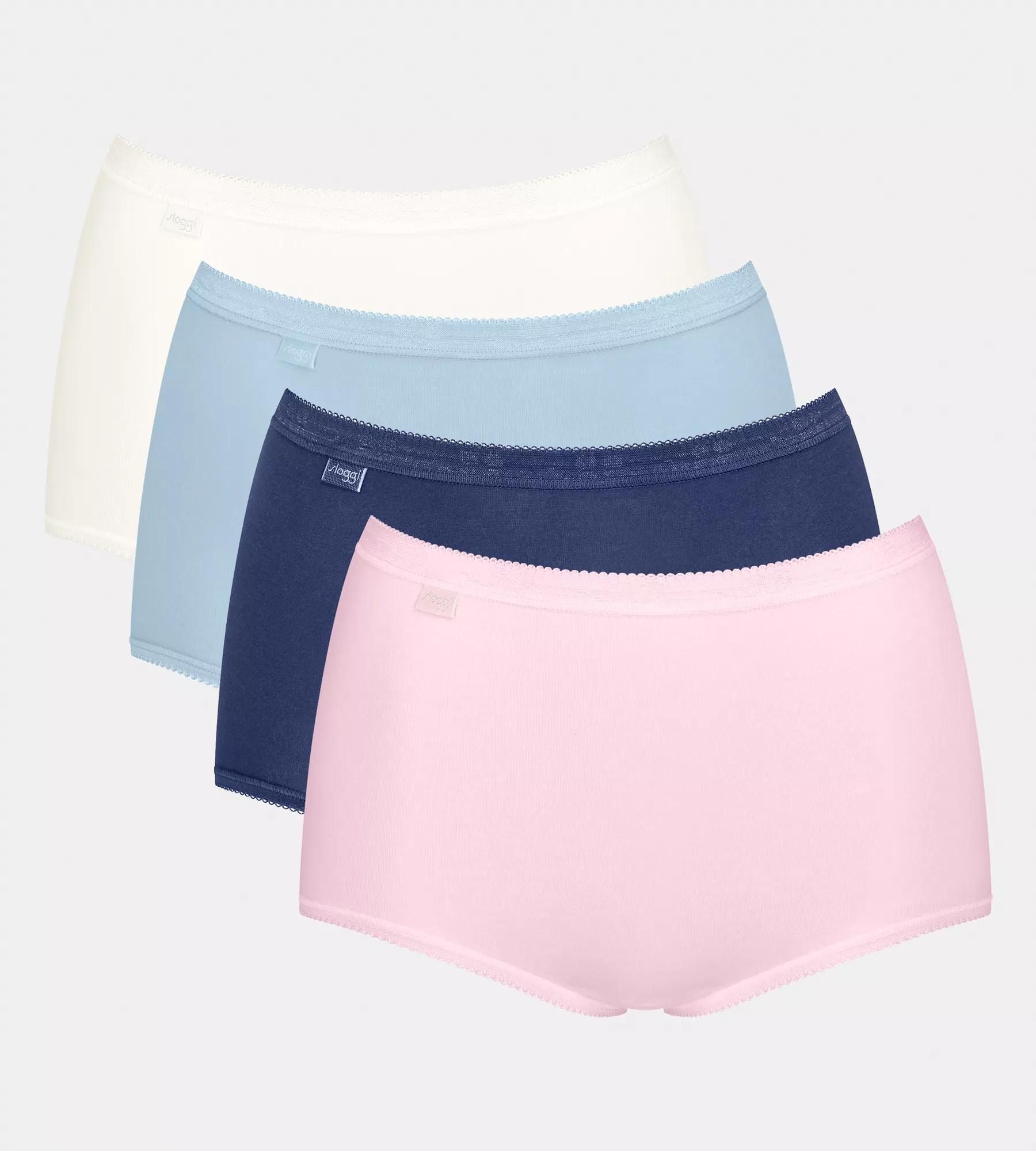 sloggi Maxislip "Basic+ Maxi" 4er Pack, perfekter Sitz, besonders weiche Nähte, Cotton-Mix, Multipack