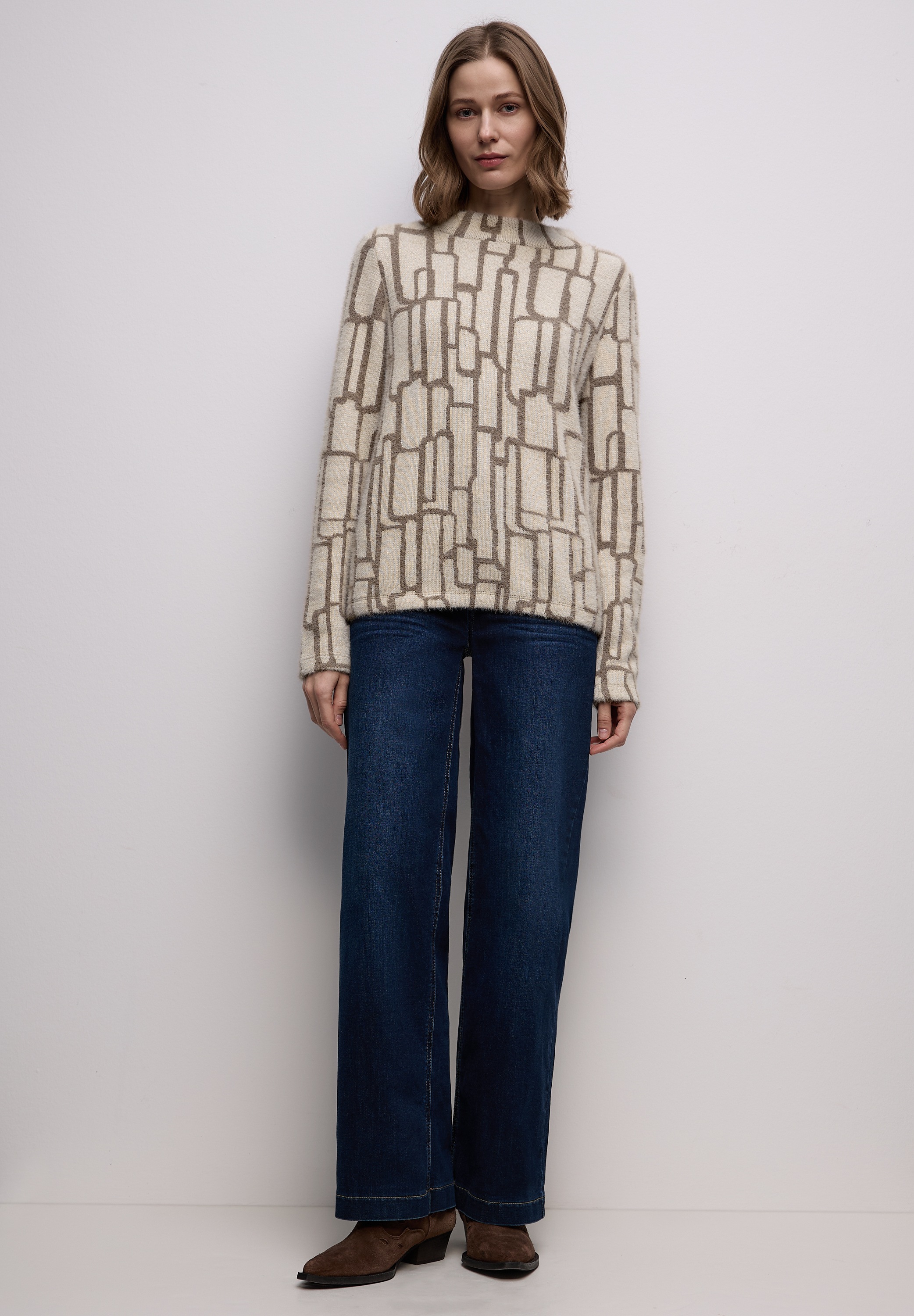 STREET ONE Langarmshirt mit grafischem Muster