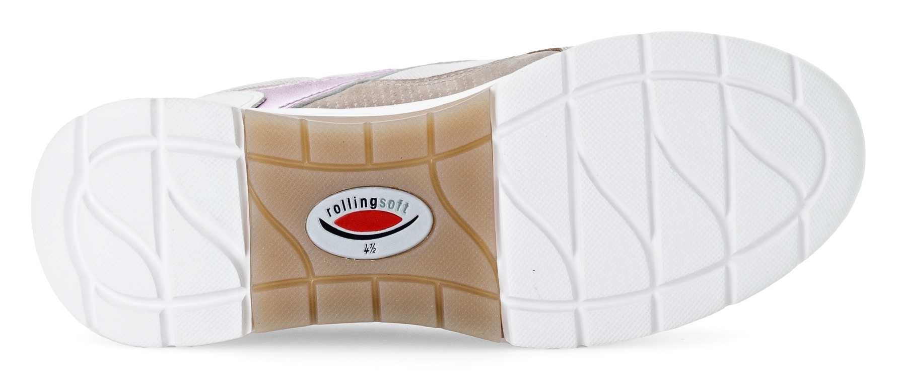 Gabor Rollingsoft Keilsneaker, Freizeitschuh, Halbschuh, Schnürschuh mit gepolstertem Schaftrand