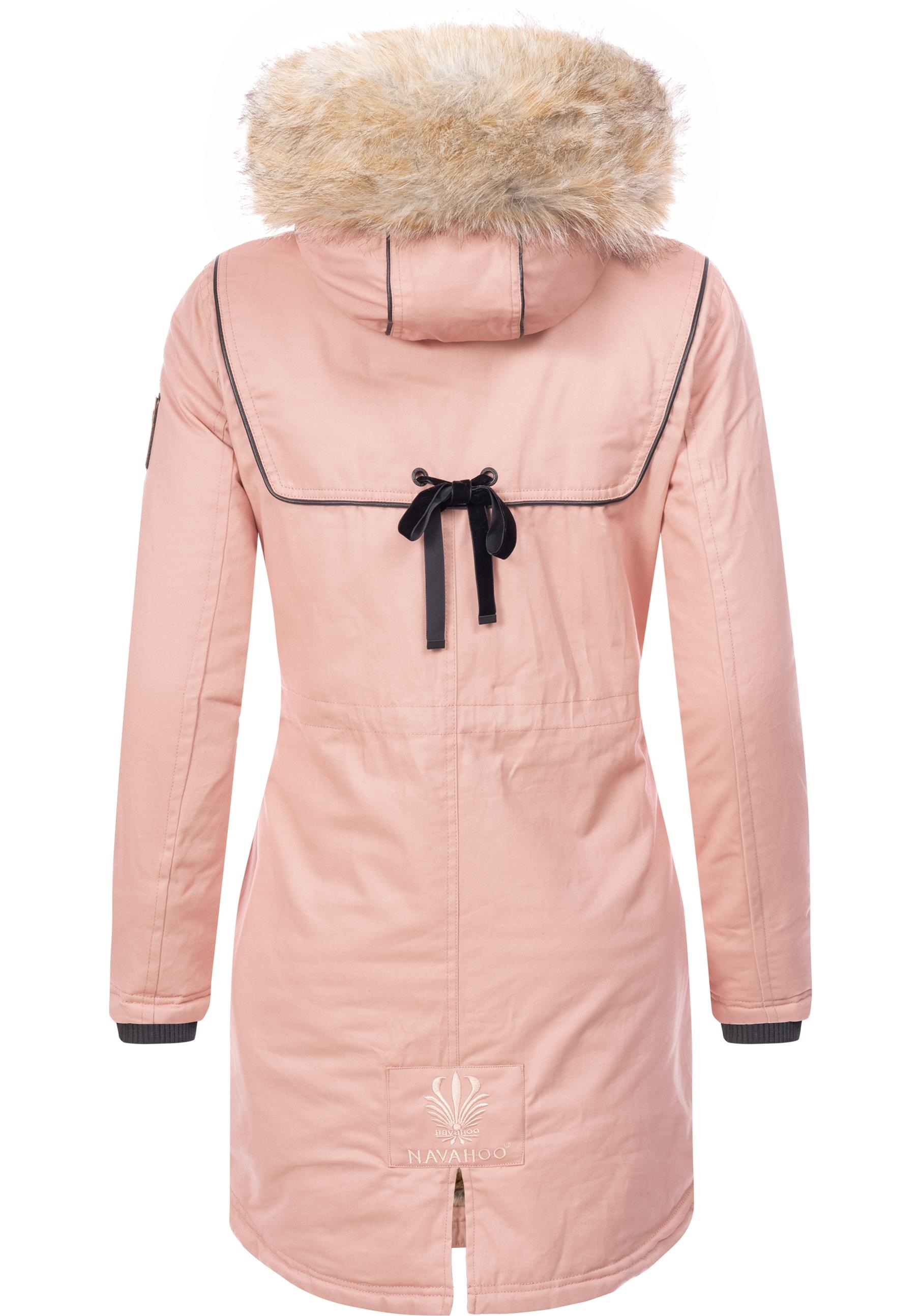 Navahoo Wintermantel »Bombii« stylischer Damen Winterparka mit Kunstfell-Kapuze