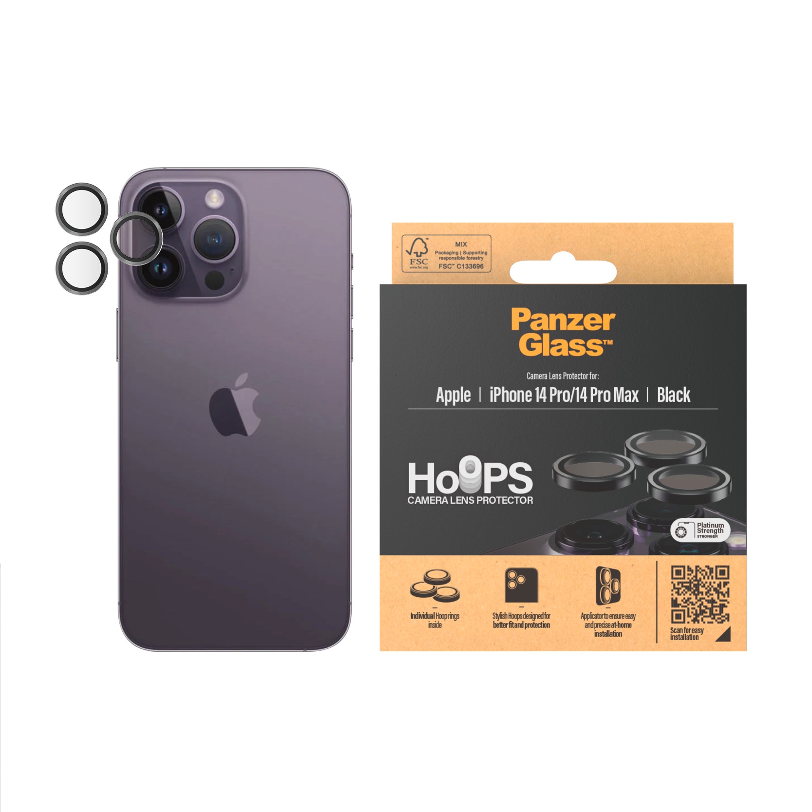Kameraschutzglas »Hoops«, für Apple iPhone 14 Pro-Apple iPhone 14 Pro Max, Schutzglas,...