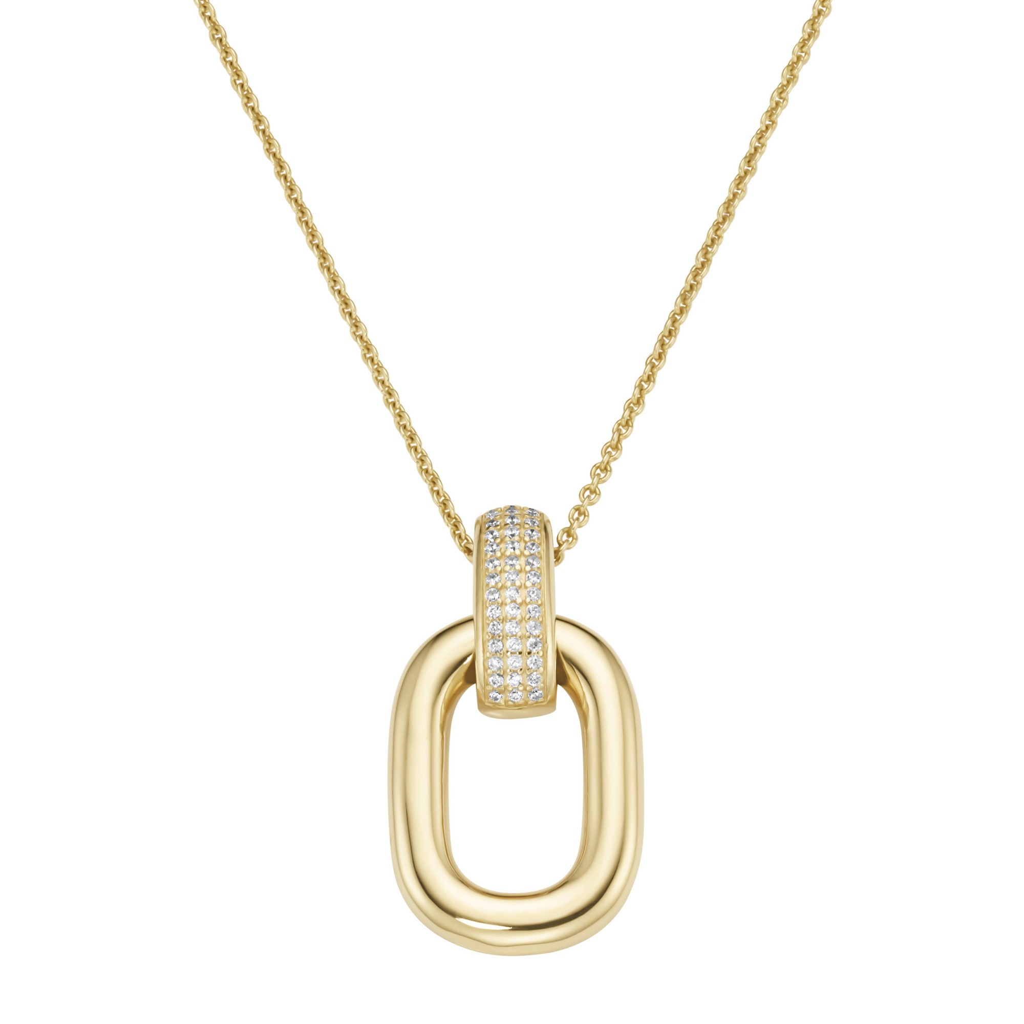 GIORGIO MARTELLO MILANO Kette mit Anhänger »Anhänger mit weißen Zirkonia, Silber 925«