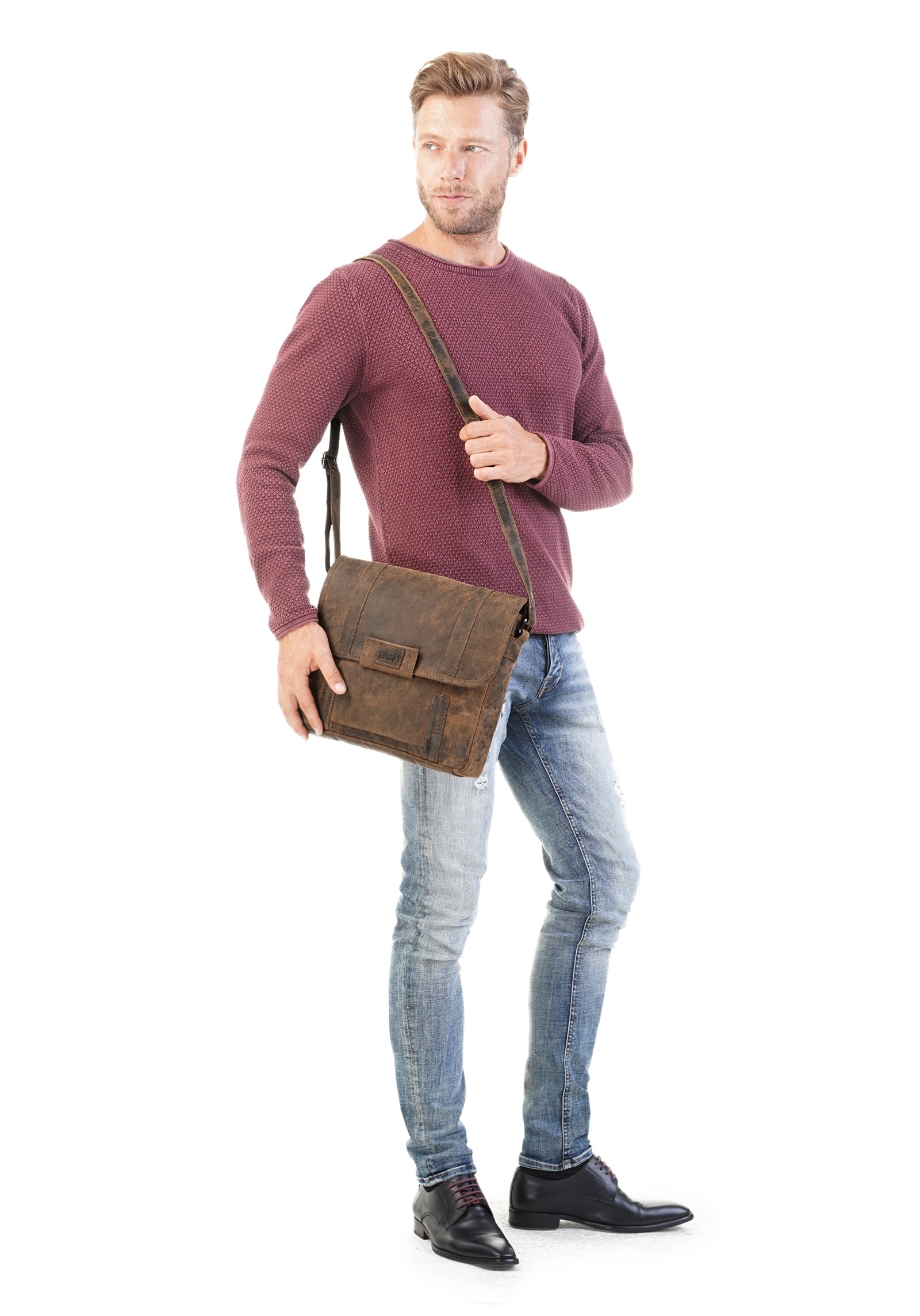 Thumbnail - Bagan Umhängetasche echt Leder