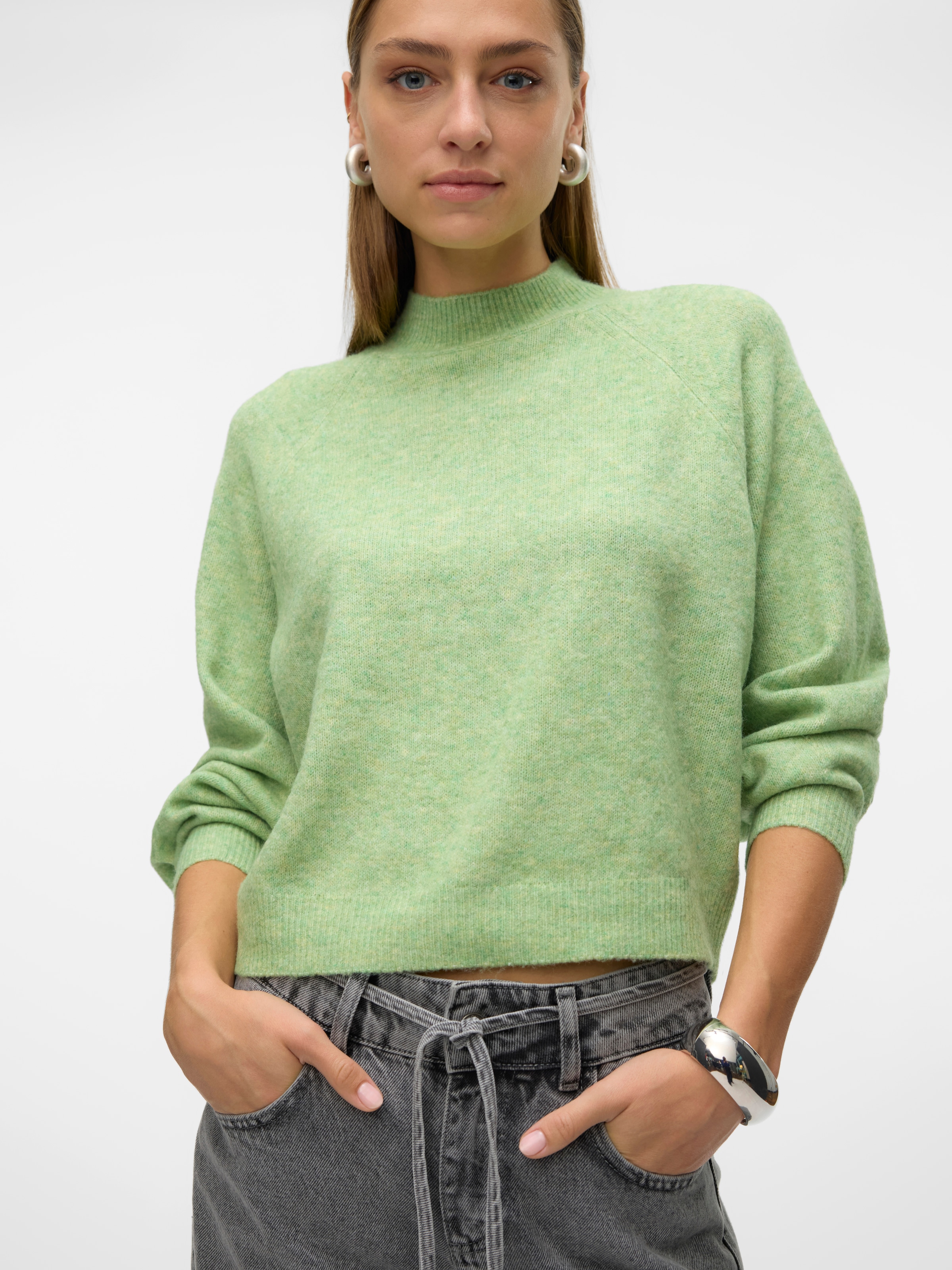 Vero Moda Strickpullover »VMLEAF LS HIGH NECK PULLOVER ENT«